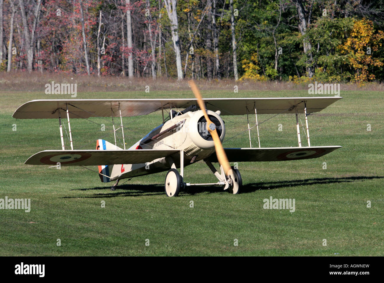 Una tassazione Spad VII - 1917 biplanari a. Foto Stock