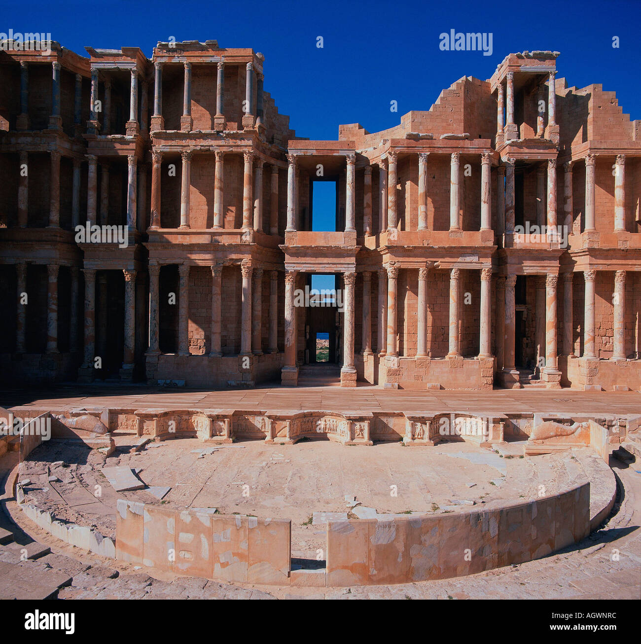 Anfiteatro Romano / Sabratha / Anfiteatro Roemisches Foto Stock