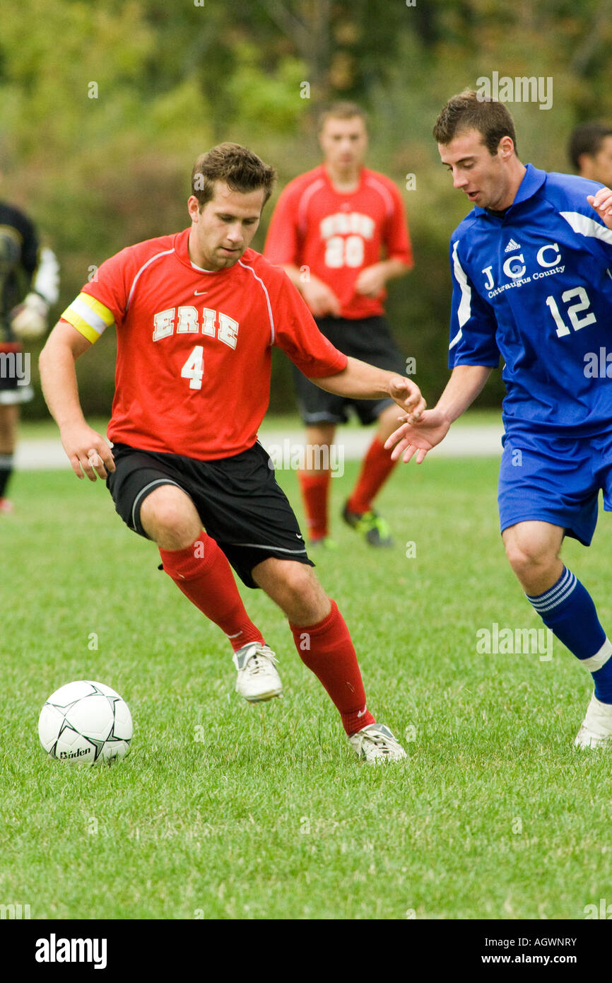 College soccer azione. Foto Stock