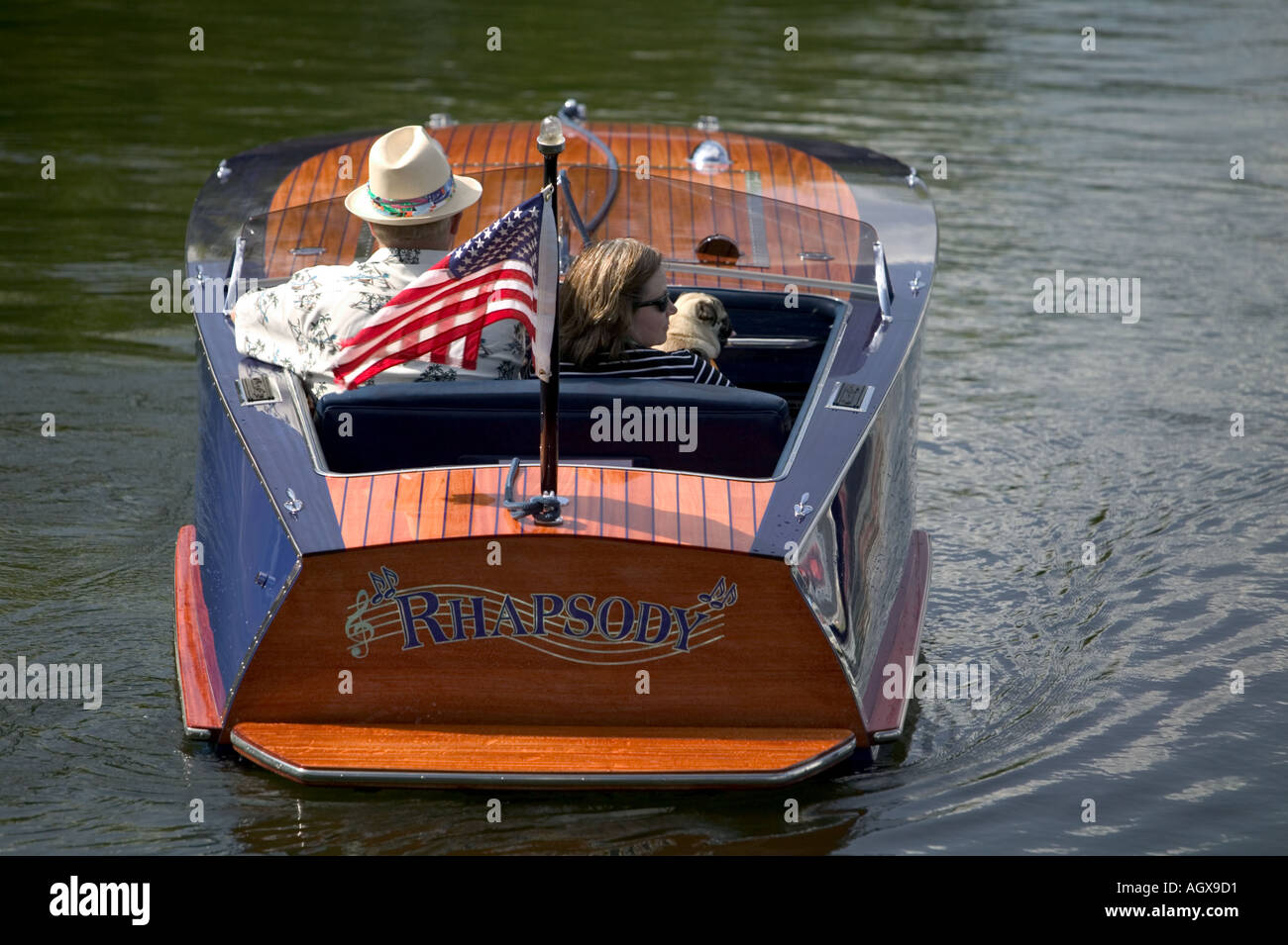 2003 Marina Classic Gentleman Racer Sandpoint Imbarcazione in legno Festival Lago Pend Oreille Bonner County Idaho USA Foto Stock