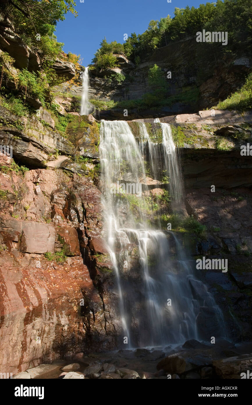 Oft dipinto Kaaterskill Falls Catskills Mountains più alto cade in New York Foto Stock