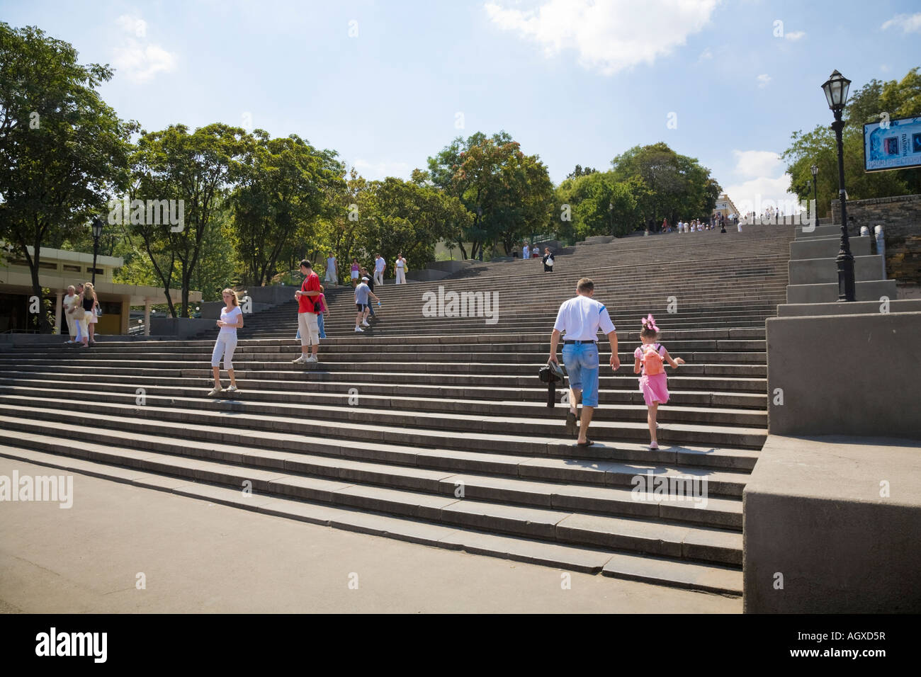 Turisti sul 'Potemkin Scale' in Odessa / Ucraina Foto Stock