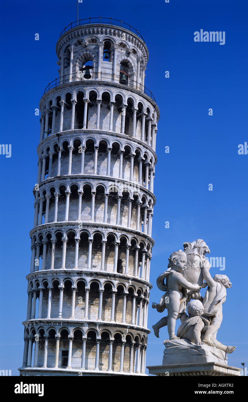 Torre pendente di Pisa, Toscana, Italia Foto Stock