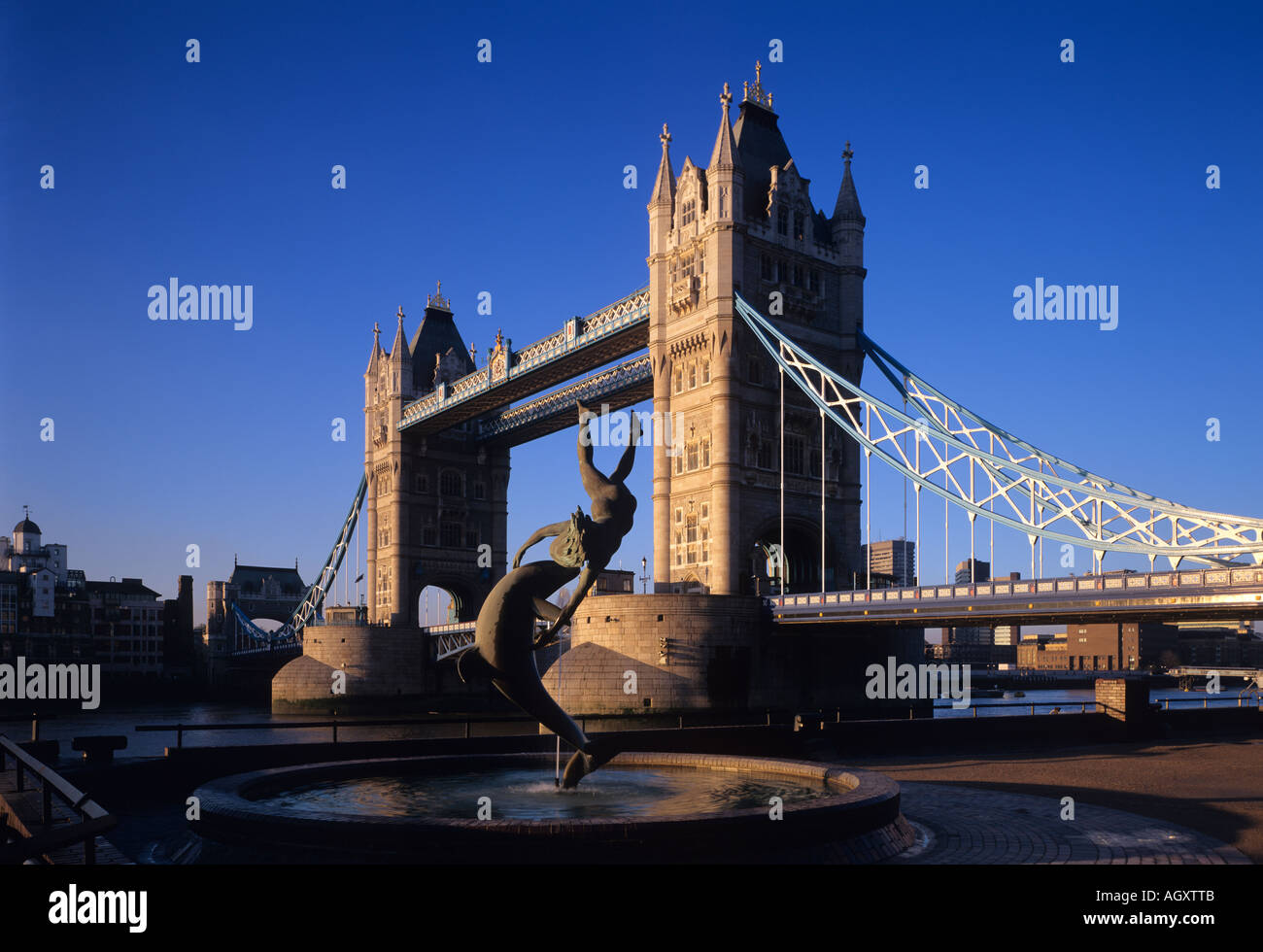 Il Tower Bridge di Londra, Inghilterra, Regno Unito Foto Stock