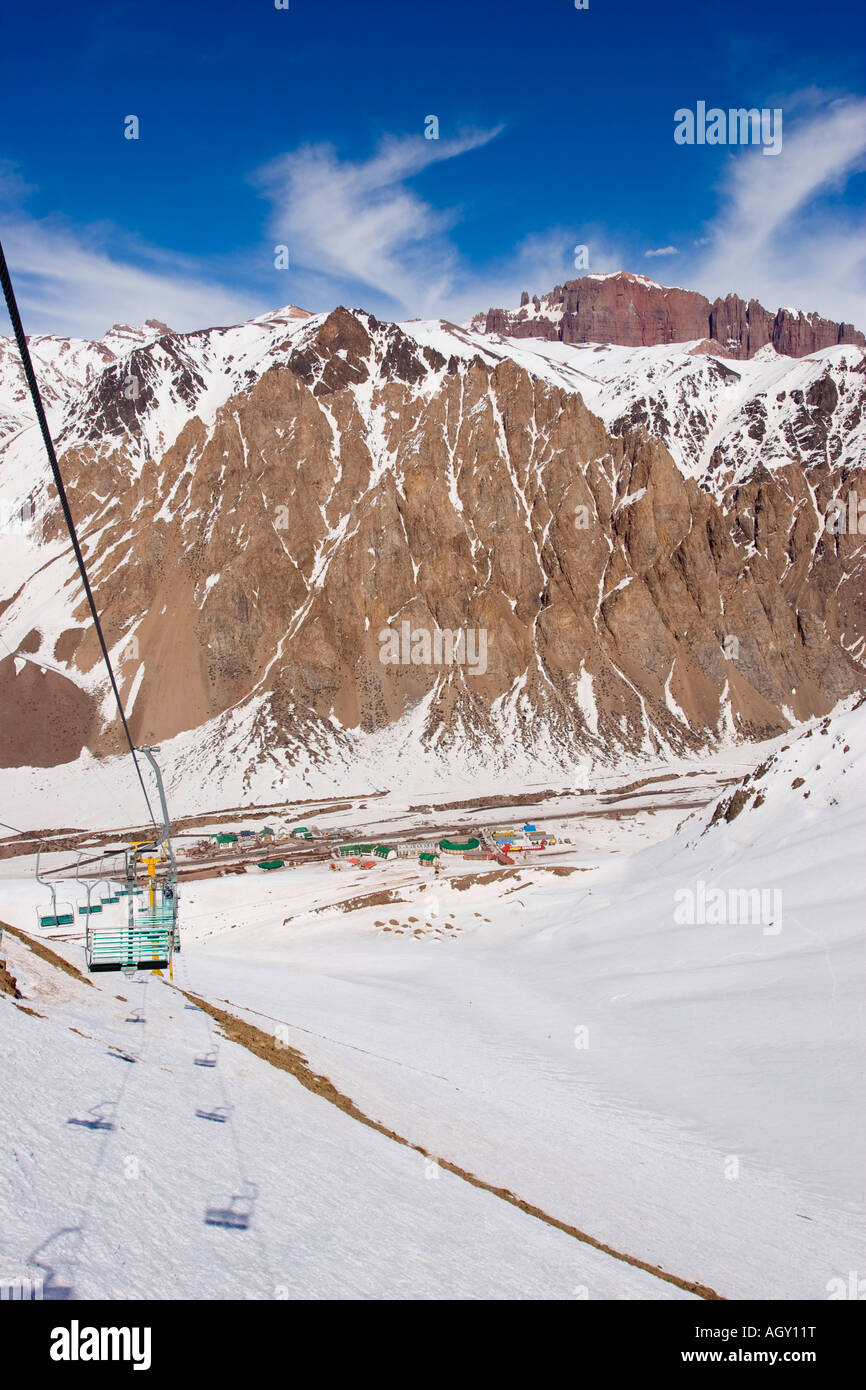 Vista di Penitentes Ski Resort e dagli impianti di risalita Foto Stock