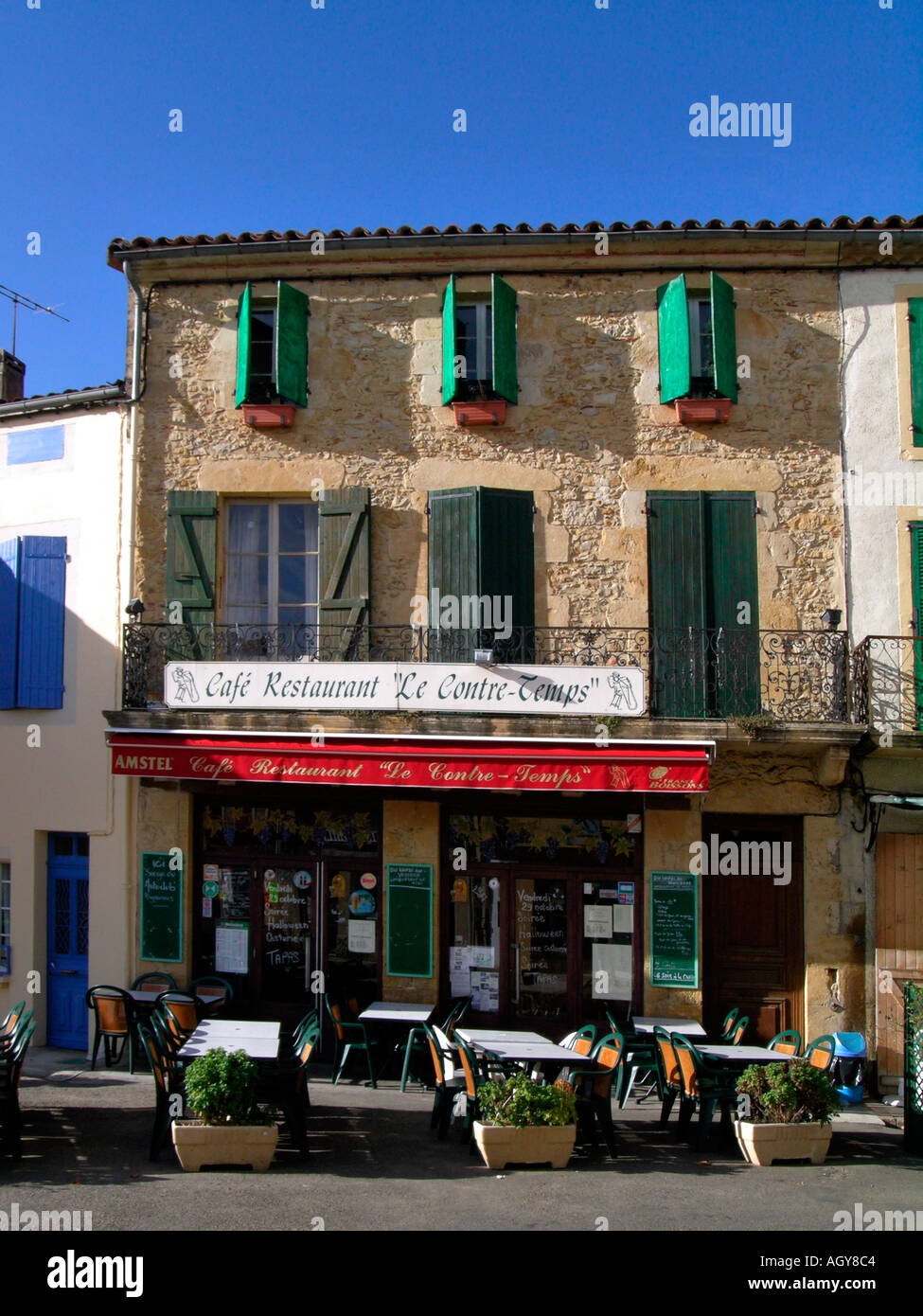 Bar in Aignan Gascogne Francia Foto Stock