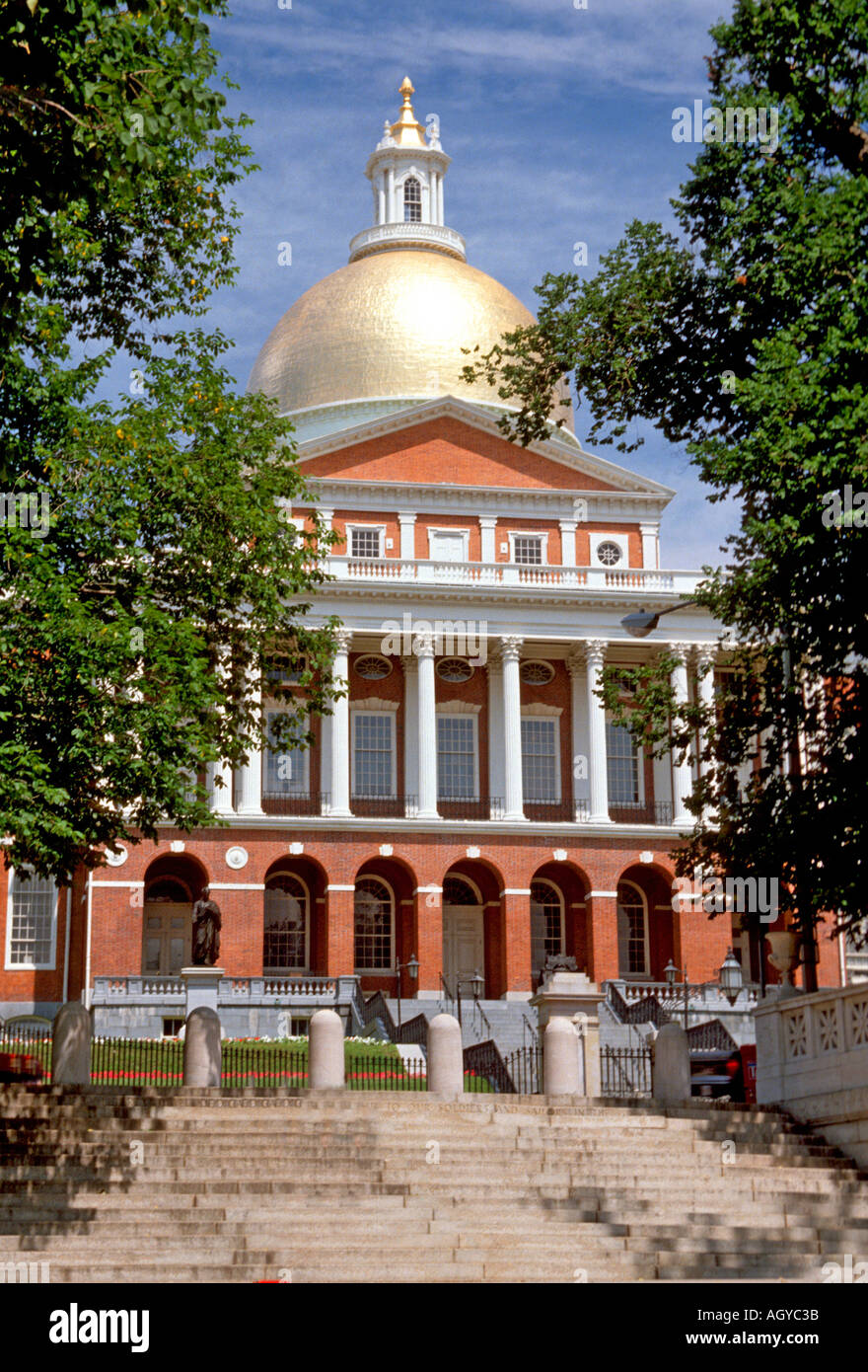 Boston Massachusetts State Capitol Building Foto Stock