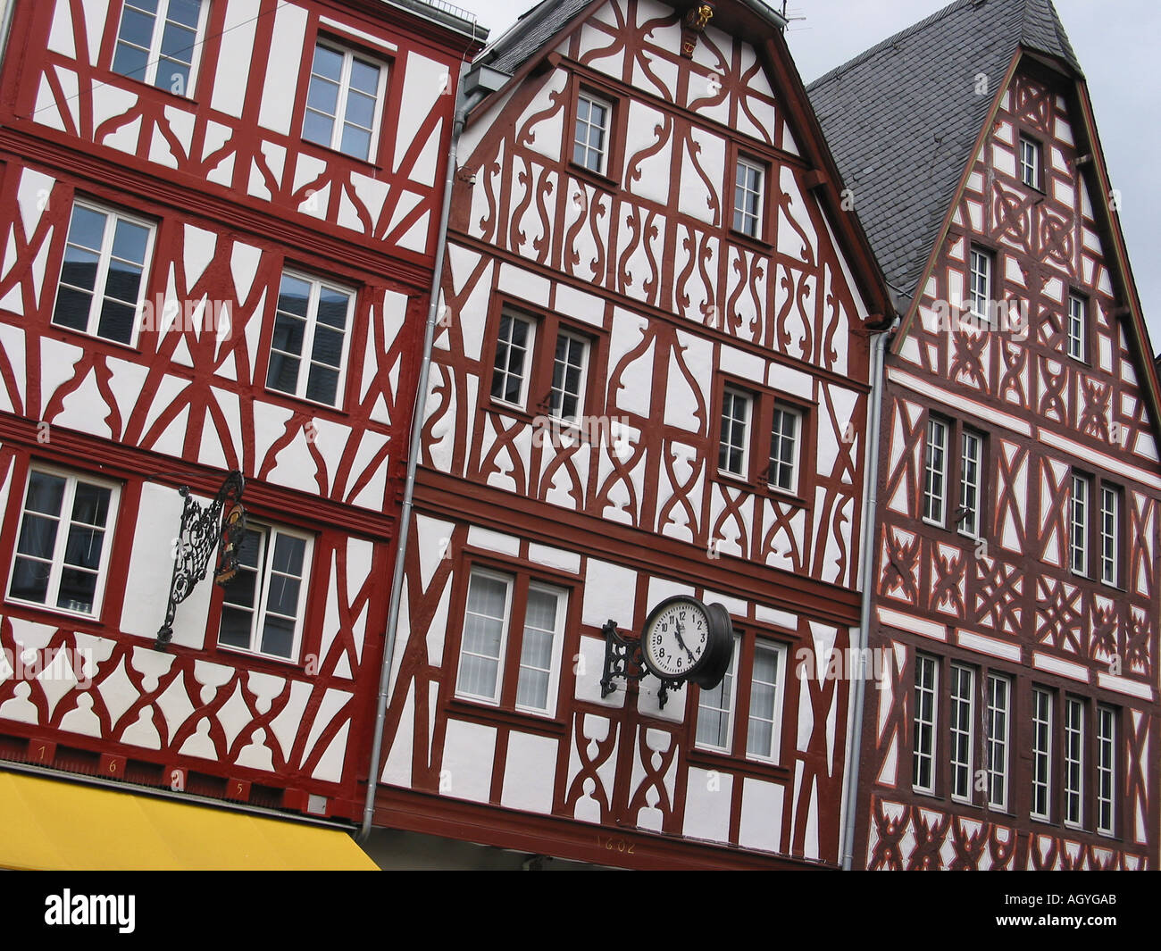 Caratteristiche case a Treviri in Germania Foto Stock