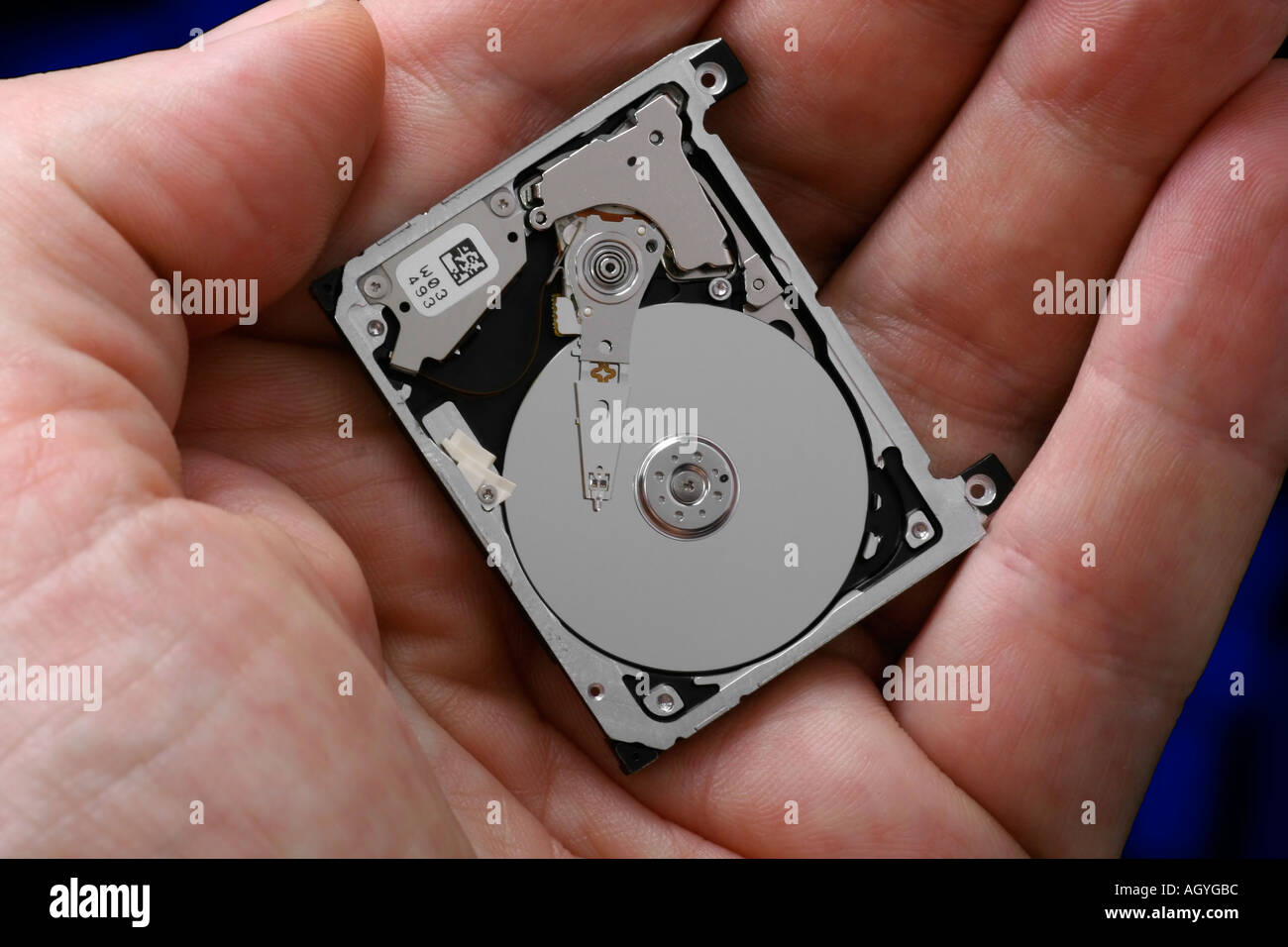 IBM Microdrive igb esposto dettagliatamente hard disk HDD Foto Stock