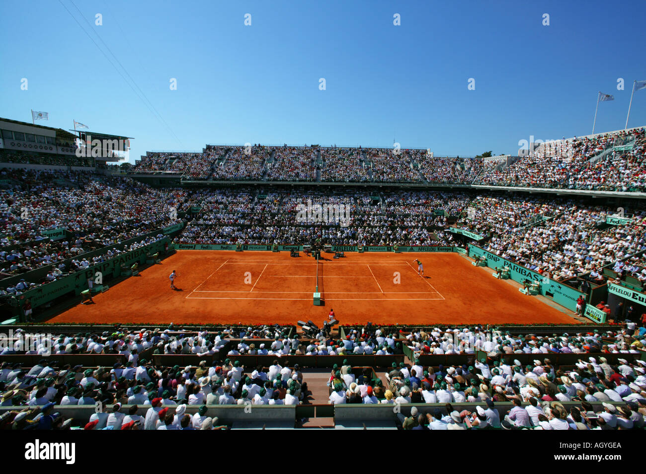 Francia Paris tennis Roland Garros Philippe Chatrier court Foto stock -  Alamy