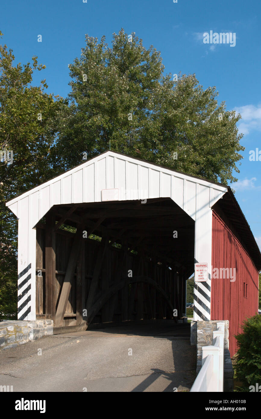 Ponte coperto in Lancaster County, Pennsylvania, STATI UNITI D'AMERICA Foto Stock