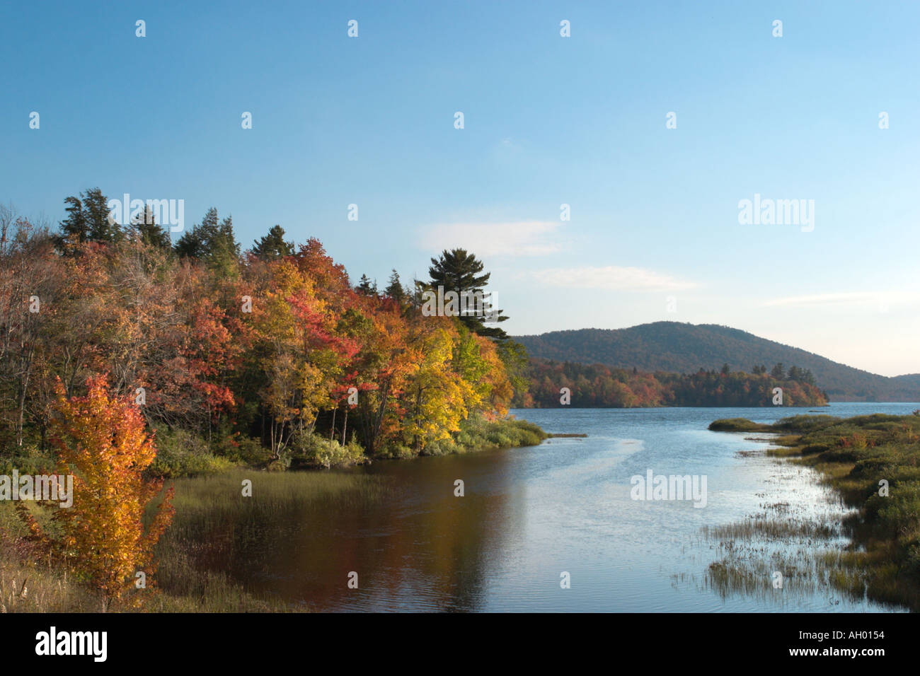 Adirondacks. Fall Foliage, Adirondack Mountains, New York state, Stati Uniti Foto Stock