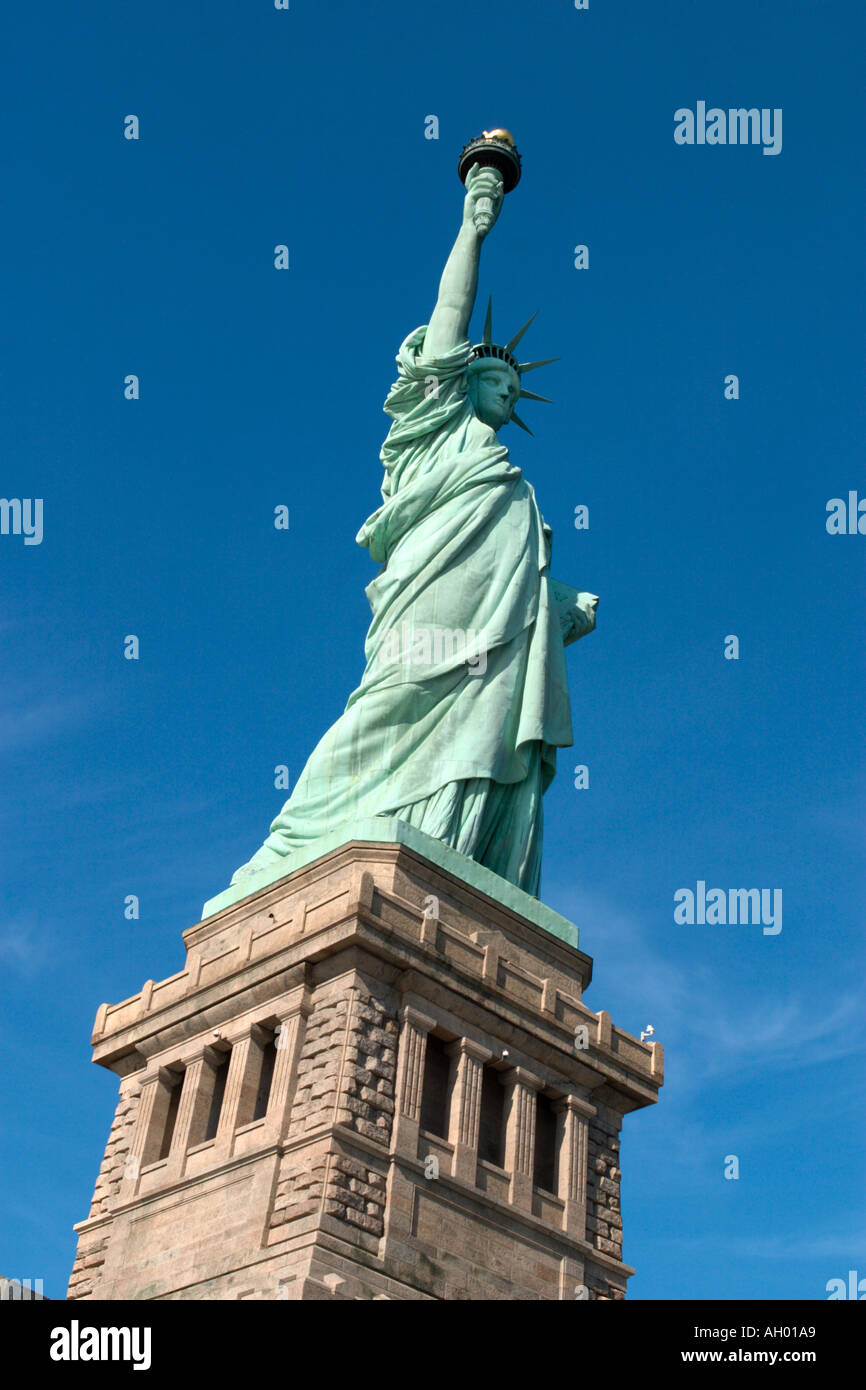 Statua della Libertà, Liberty Island, New York City, NY, STATI UNITI D'AMERICA Foto Stock