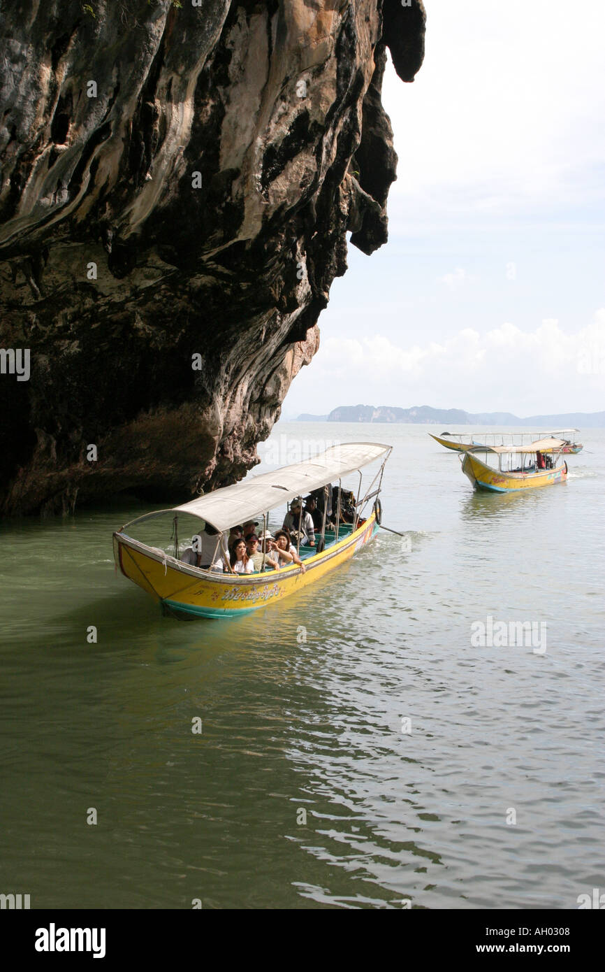 Isola di James Bond, Phang Nga Bay ,Phuket ,Thailandia è popolare e famosa Foto Stock