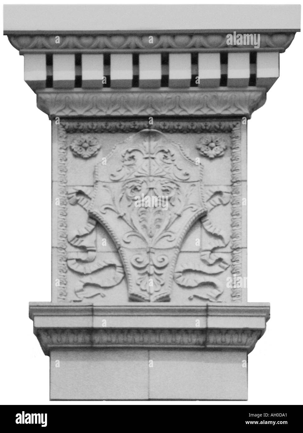 Capitale ornato di fregio Foto Stock