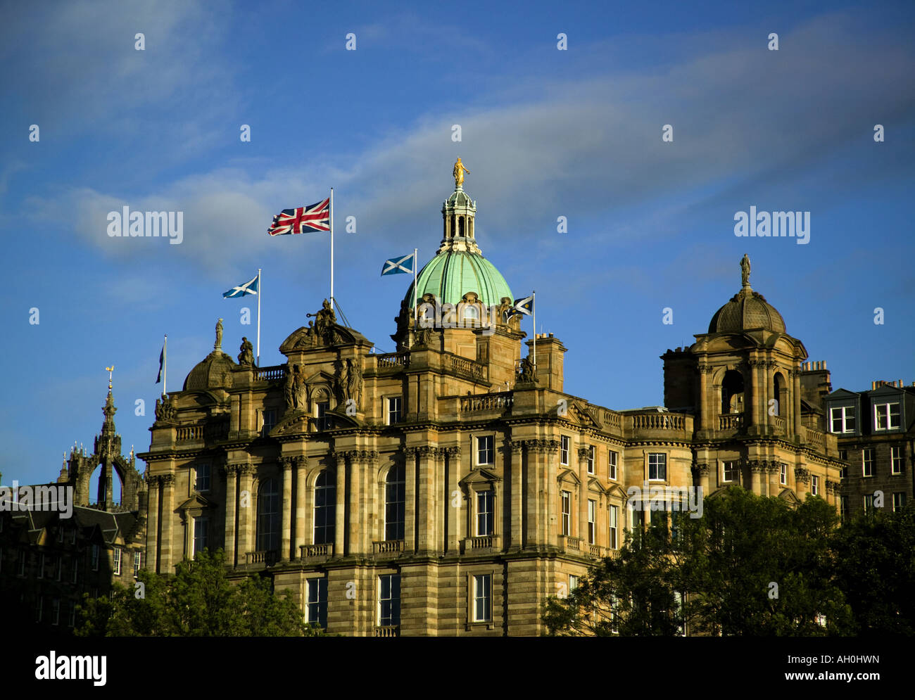 Lloyds Banking Group, Bank of Scotland (ex Hbos) sede, il tumulo, Edimburgo, Regno Unito, Scozia, Europa Foto Stock