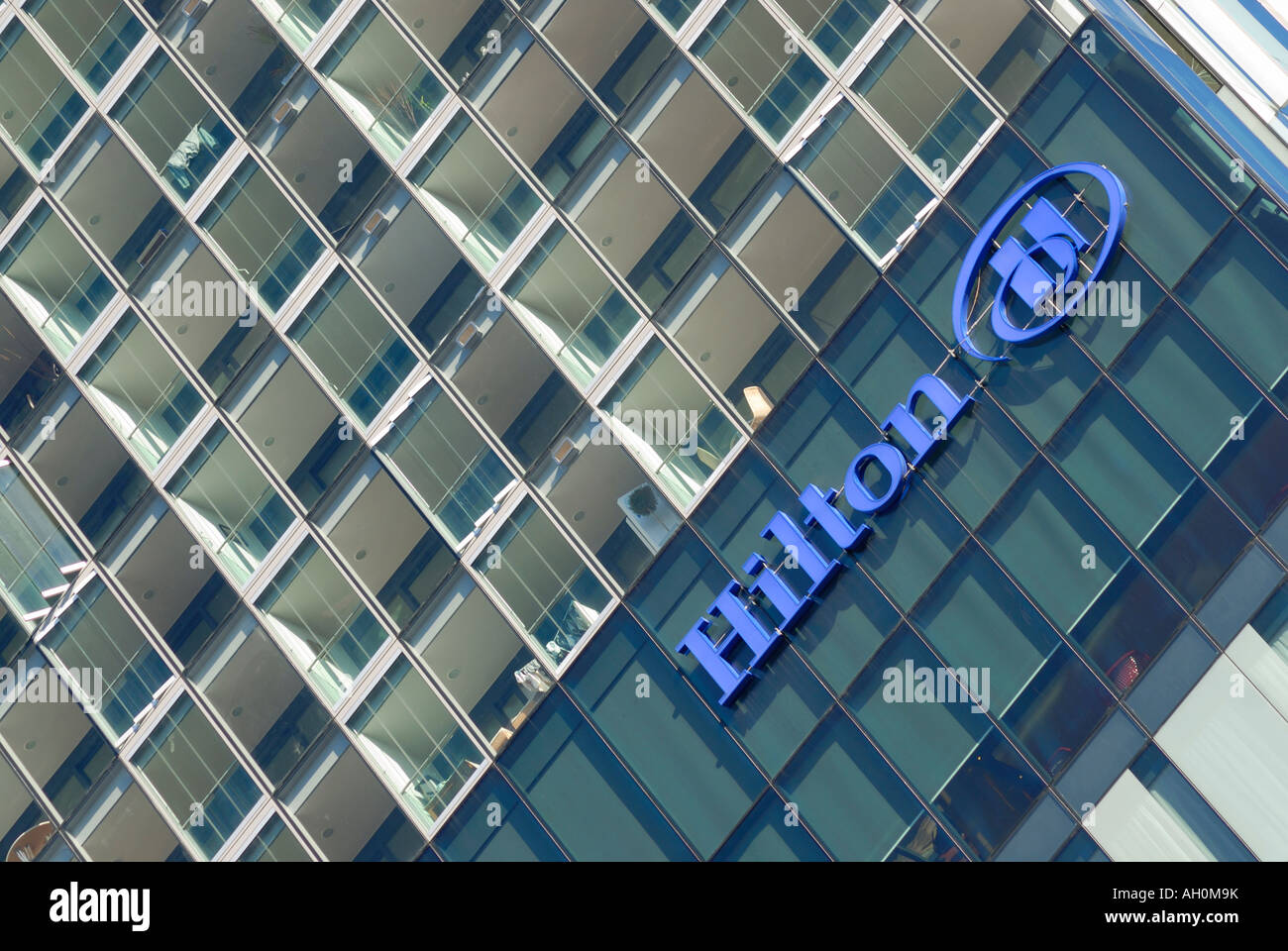 L'Hotel Hilton segno sulla Beetham Tower, la piu' alta struttura in Manchester REGNO UNITO Foto Stock