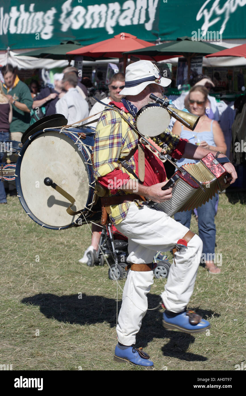 One man band attore in Inghilterra Foto Stock