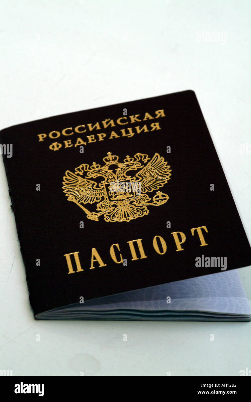 Il passaporto della Federazione Russa ID Foto Stock