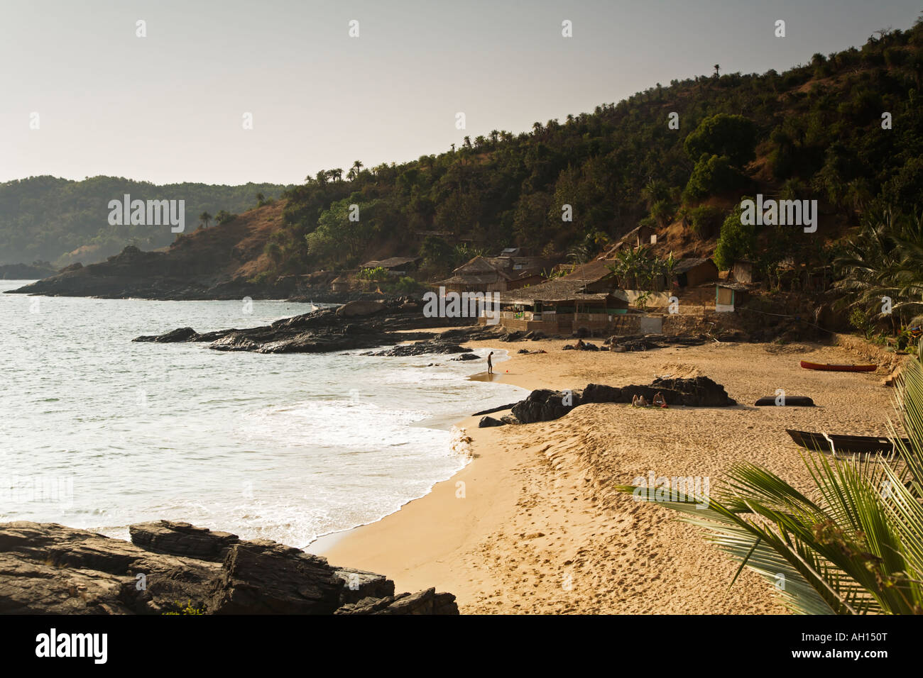 Paradise Beach a sud di Gokarna in Karnataka India Foto Stock