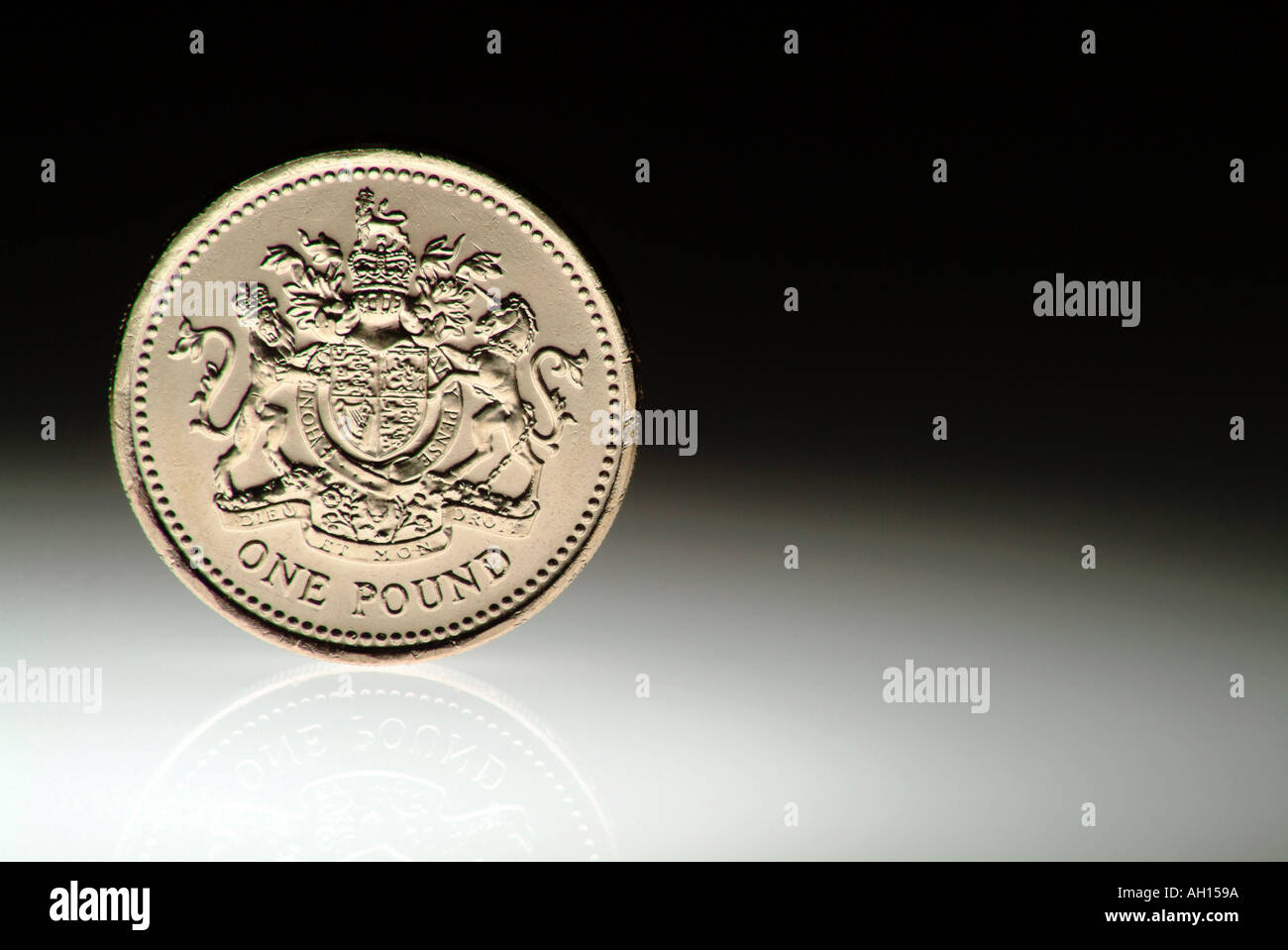 Uno Sterling Pound coin Foto Stock
