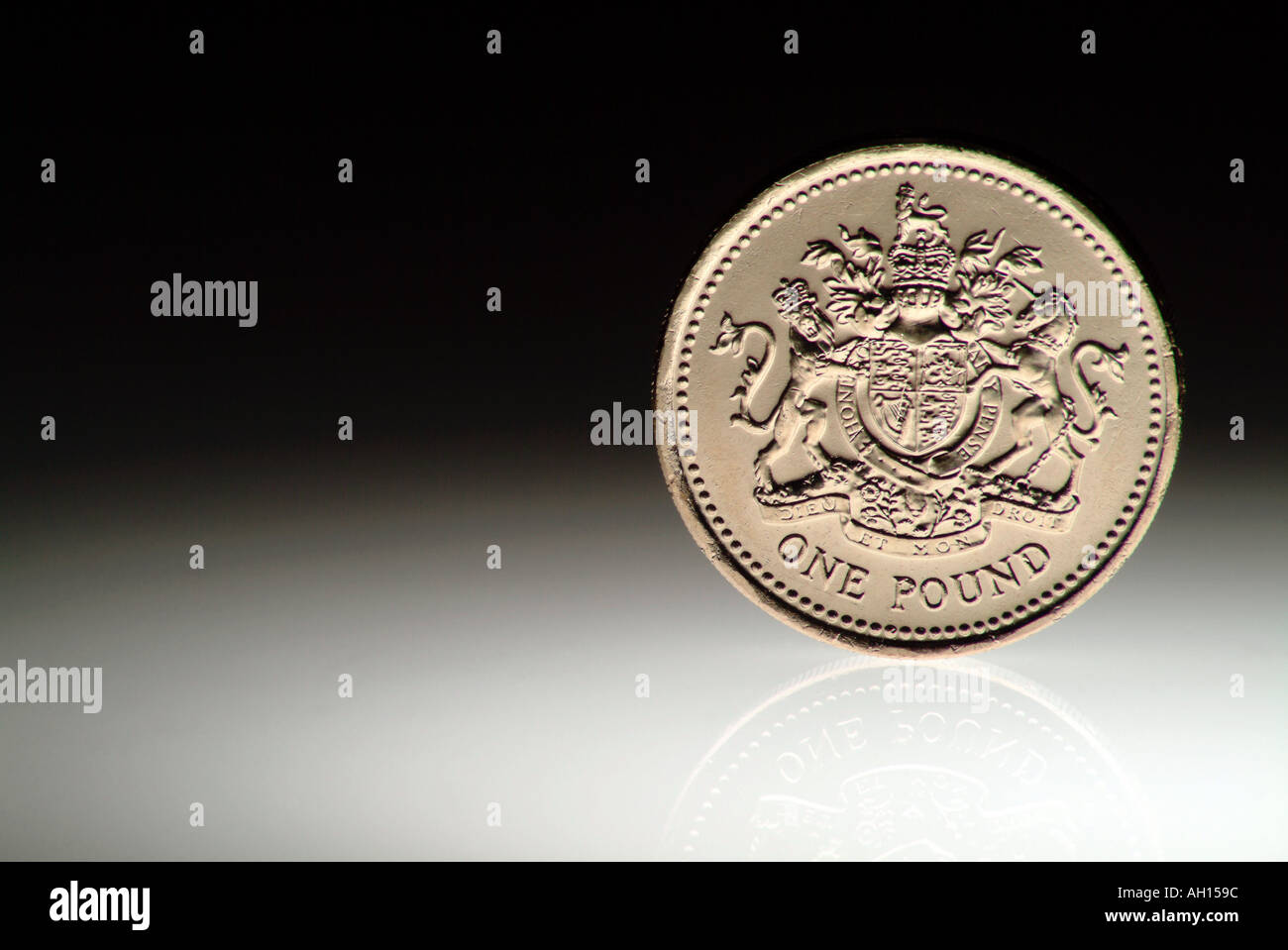 Uno Sterling Pound coin Foto Stock