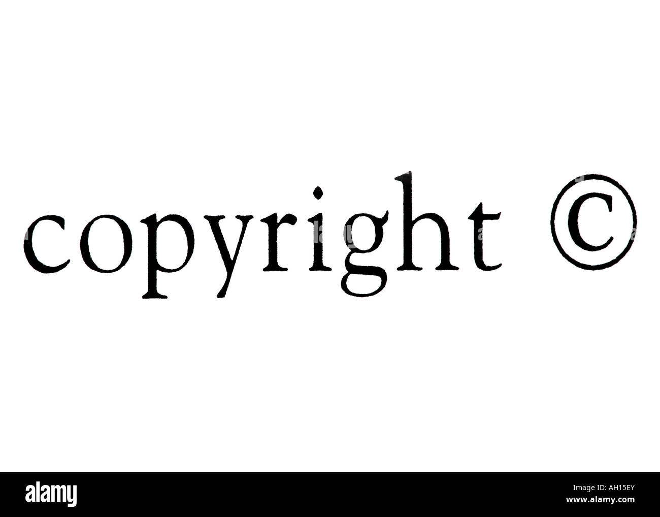 Copyright! Foto Stock