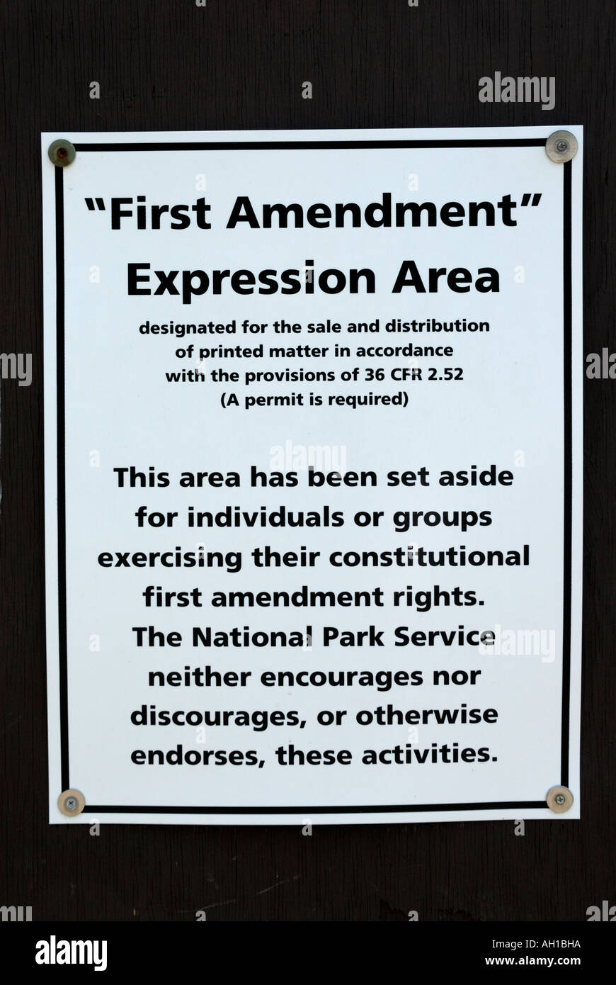 Prima modifica area di espressione segno, Great Smoky Mountain National Park Foto Stock