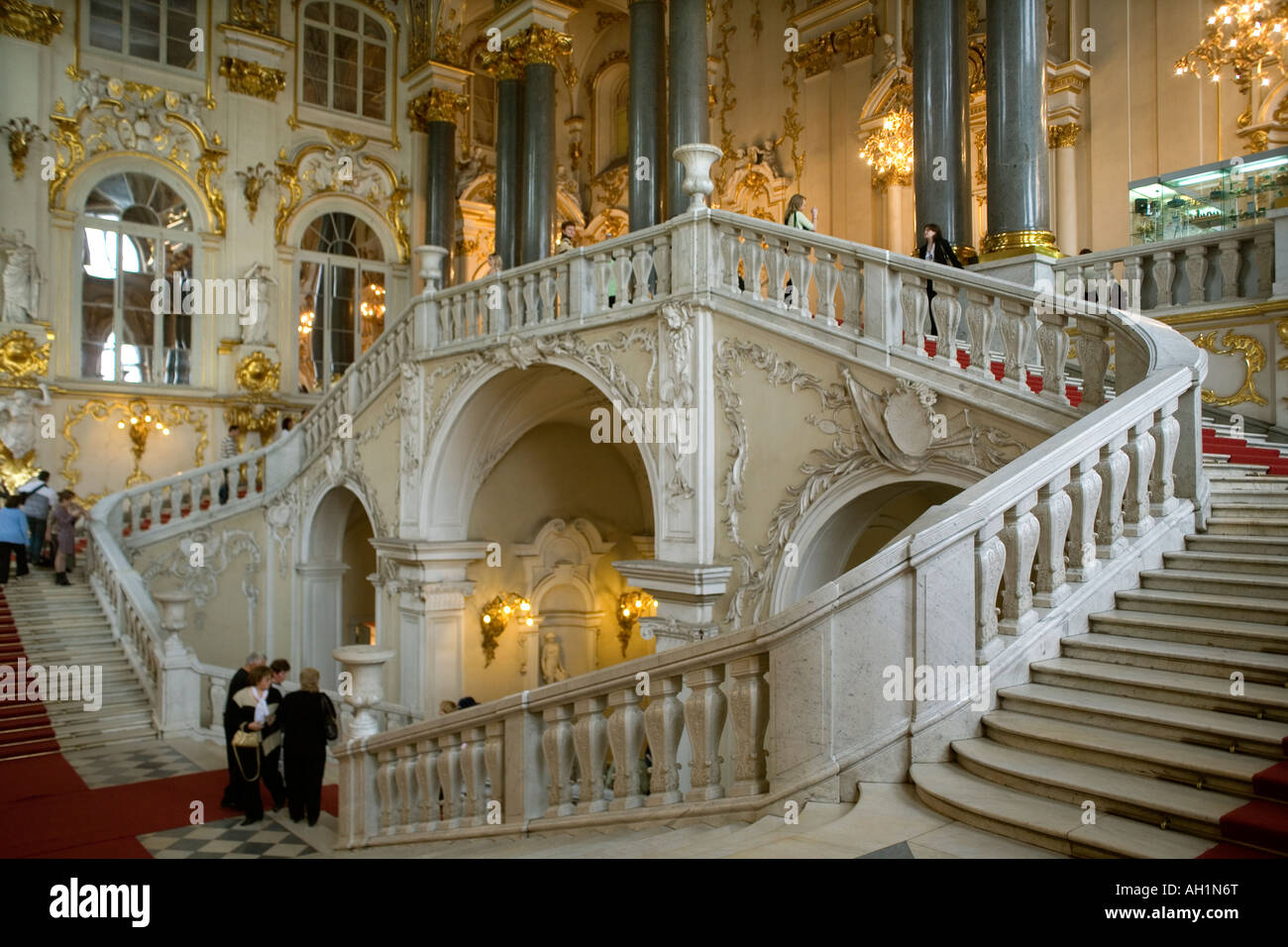 Russia San Pietroburgo Winter Palace Scalone Foto Stock