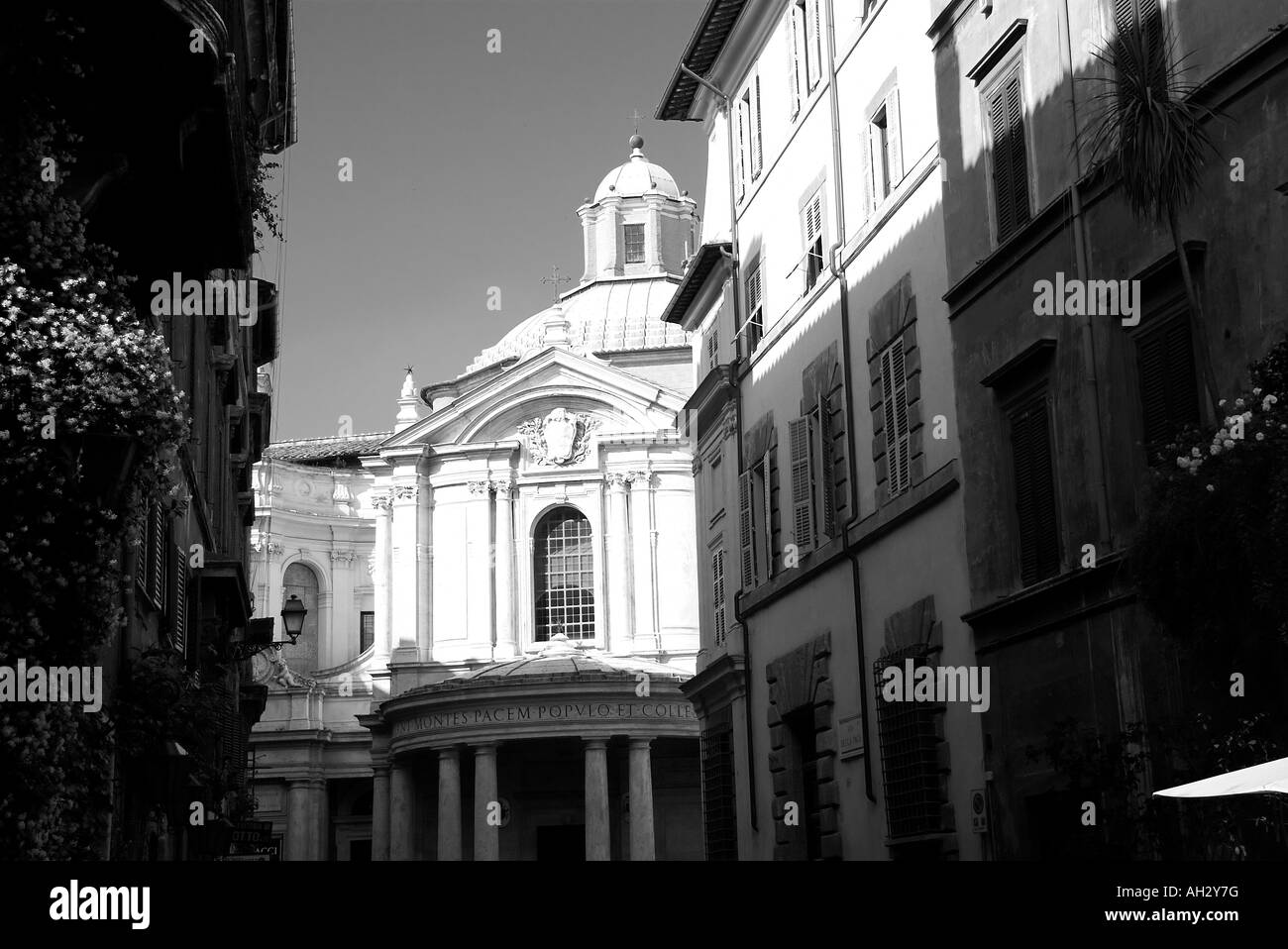 Roma Italia in bianco e nero di architettura di strada Foto Stock