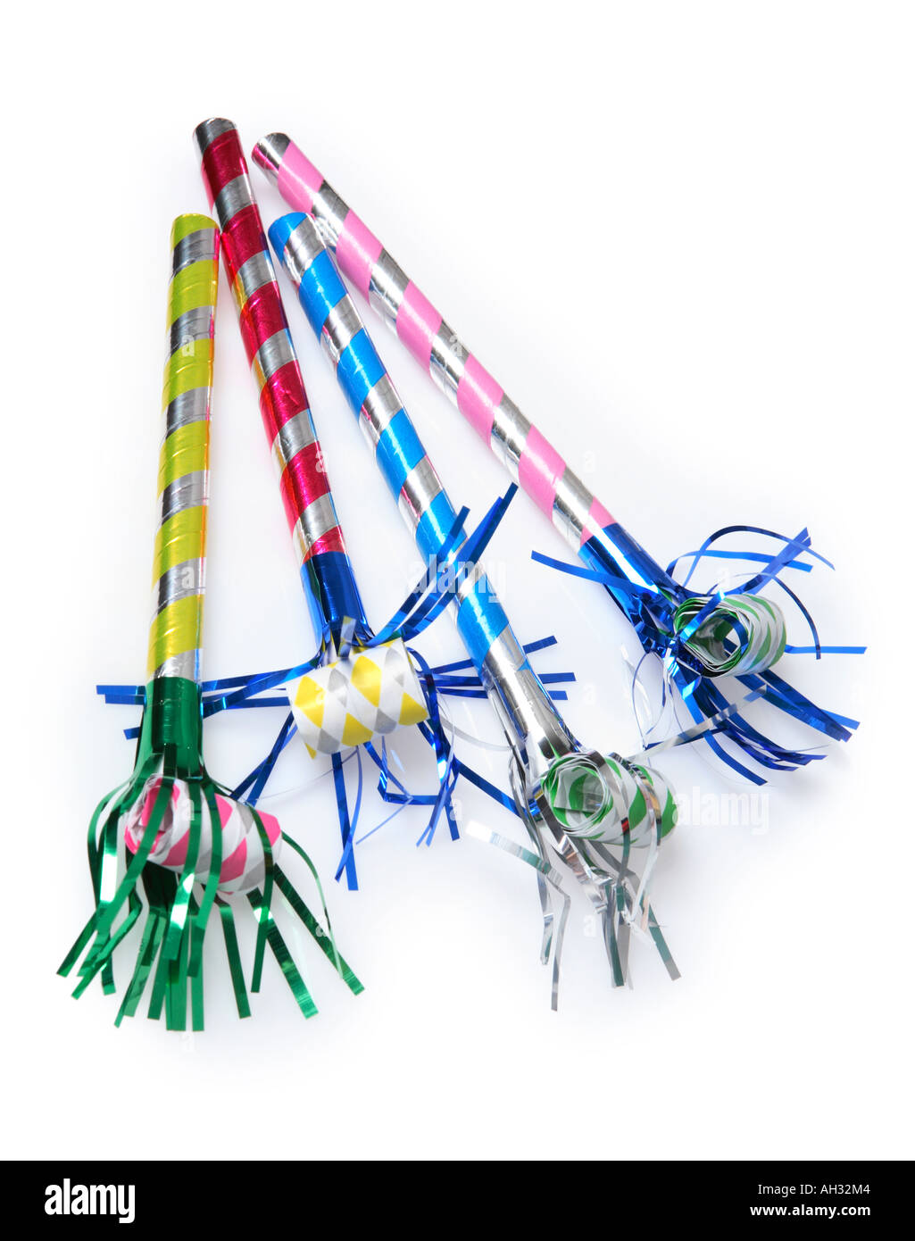 Festa di Compleanno Noisemakers Foto Stock