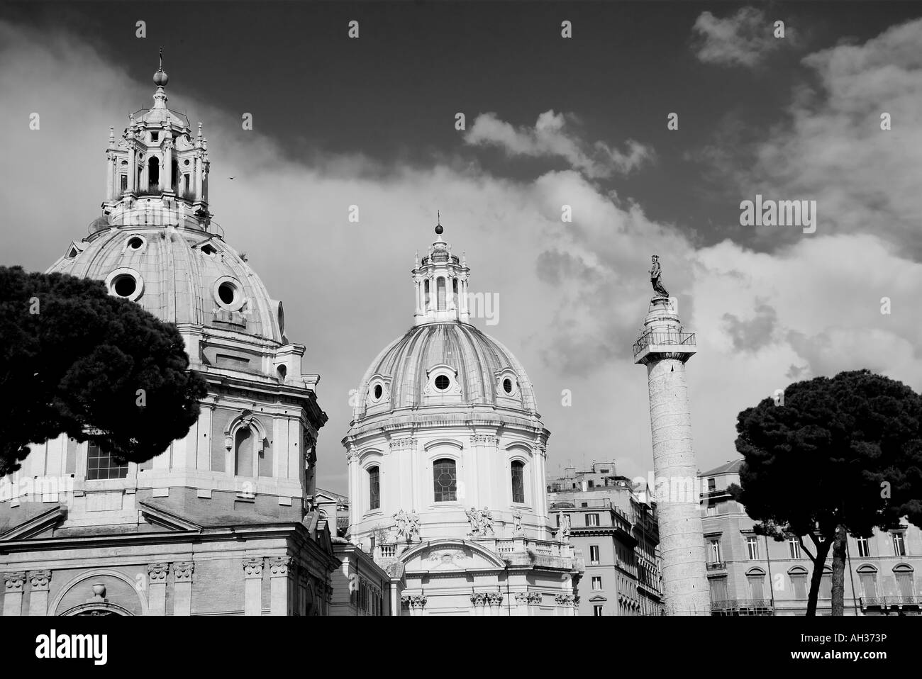 Roma Italia Città Architettura in bianco e nero Foto Stock