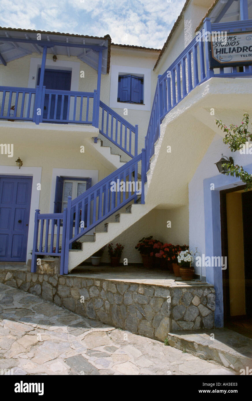 Petitiri Città Vecchia ad Alonissos greco Isole Sporadi grecia Europa Foto Stock