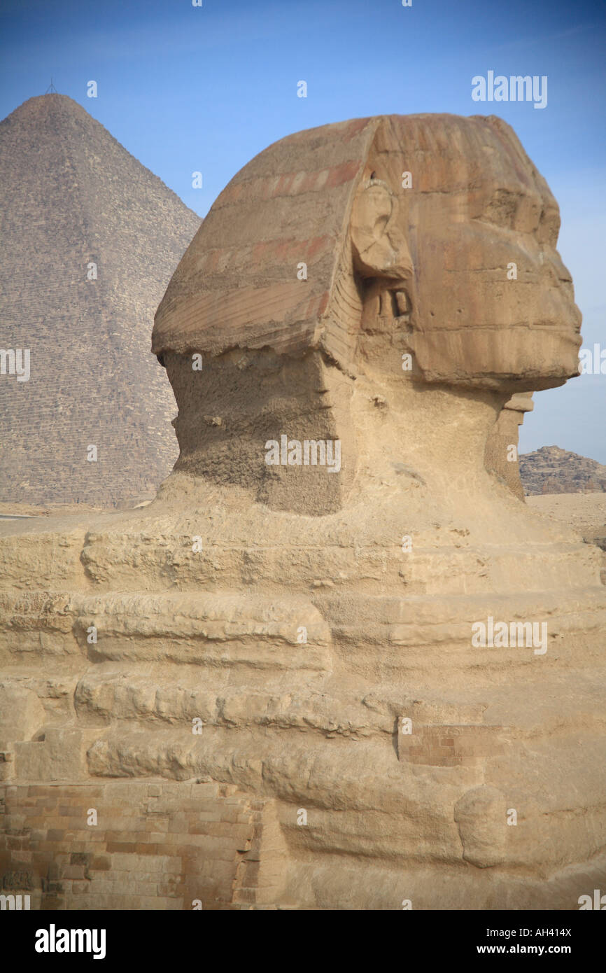 Sphinx (c. 2530 BC), Giza, Egitto Foto Stock