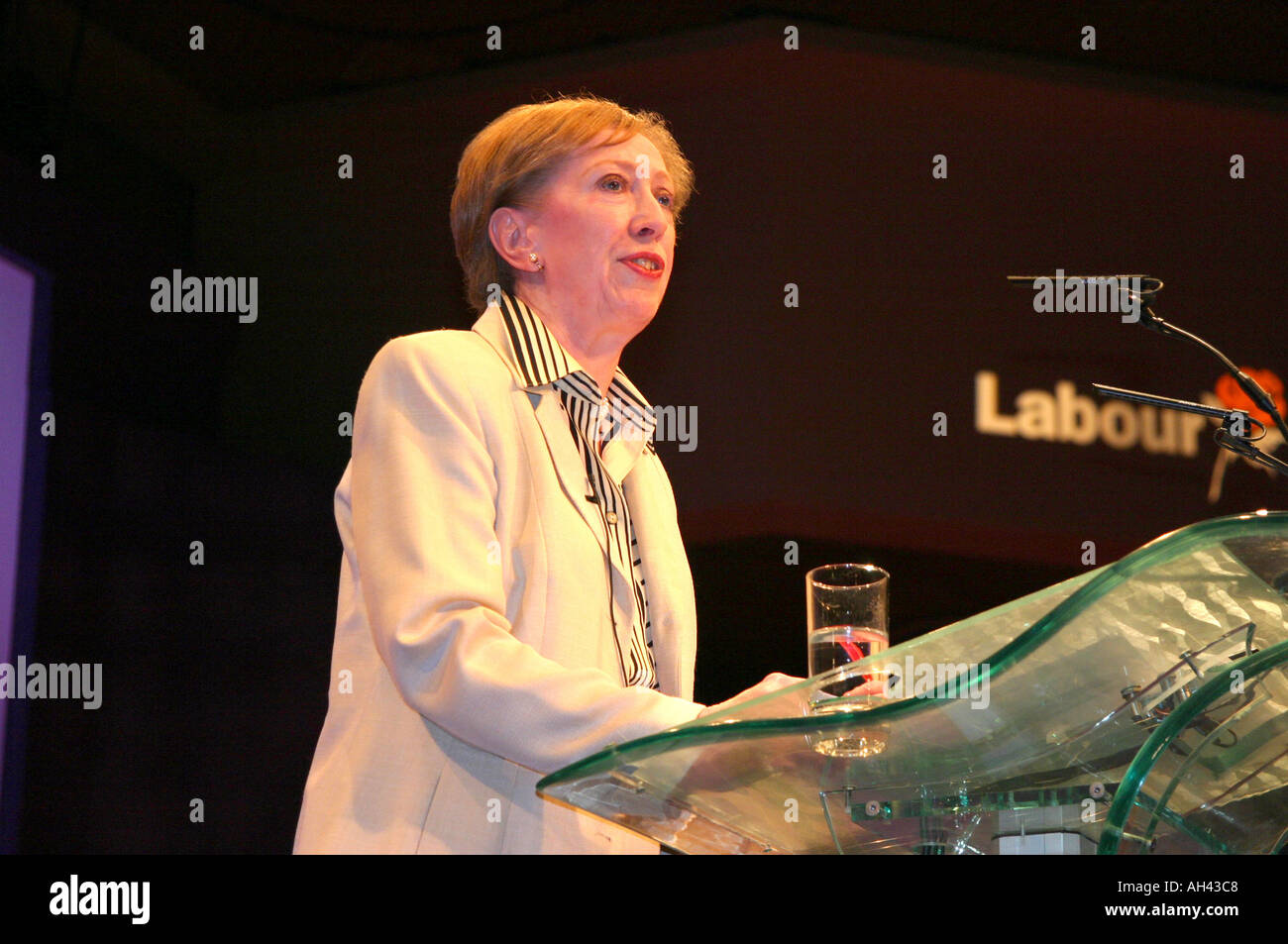 Margaret Beckett manodopera MP per Derby Sud e ambiente Segretario parlando alla conferenza del lavoro Ott 2003 Foto Stock