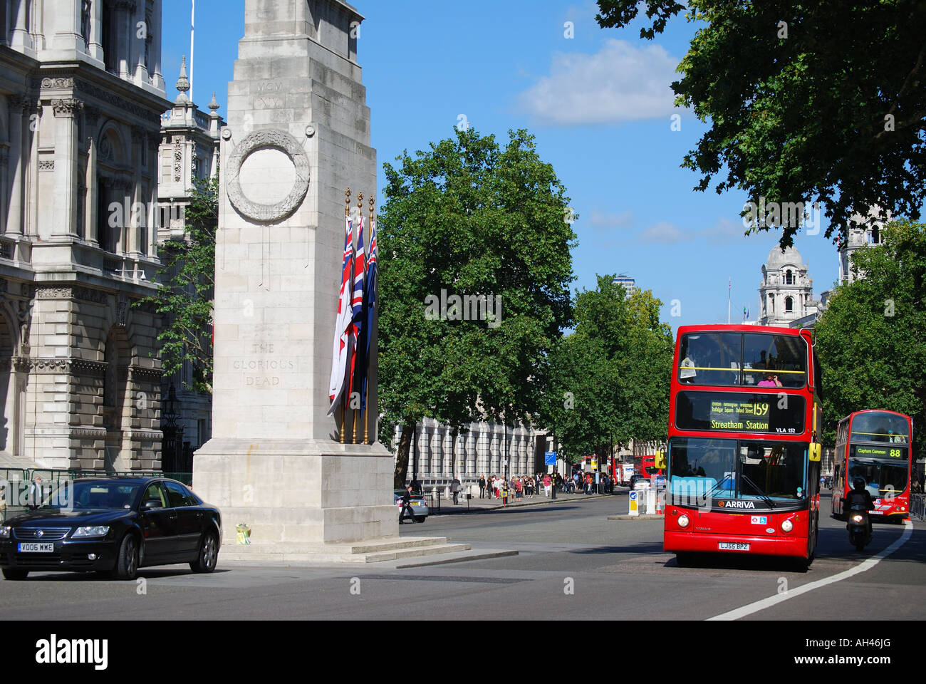 Il Cenotaph, Whitehall, La City Of Westminster, Greater London, Inghilterra, Regno Unito Foto Stock