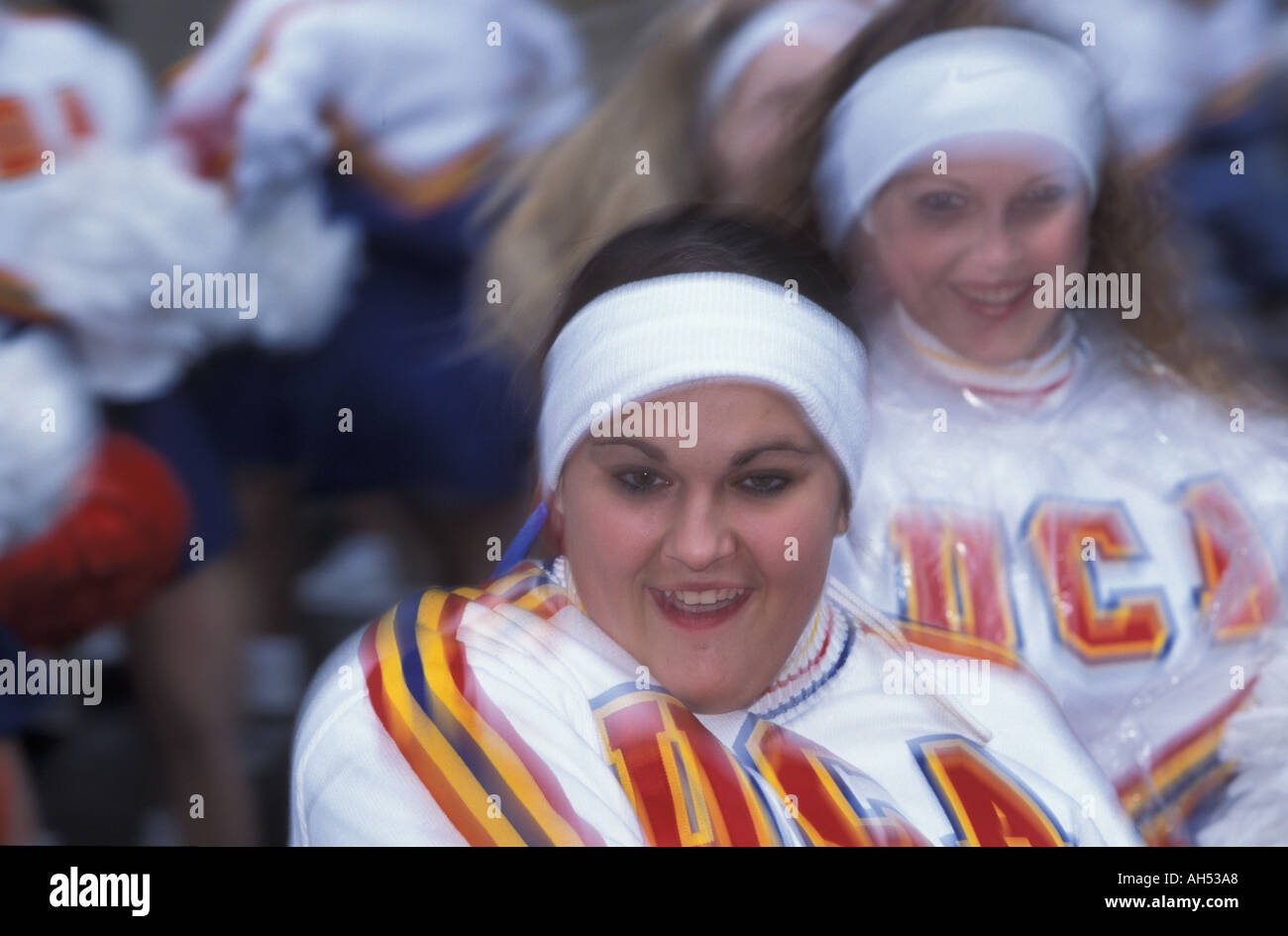 U C A tutte le star cheer leader sfilata di capodanno Londra Regno Unito Foto Stock