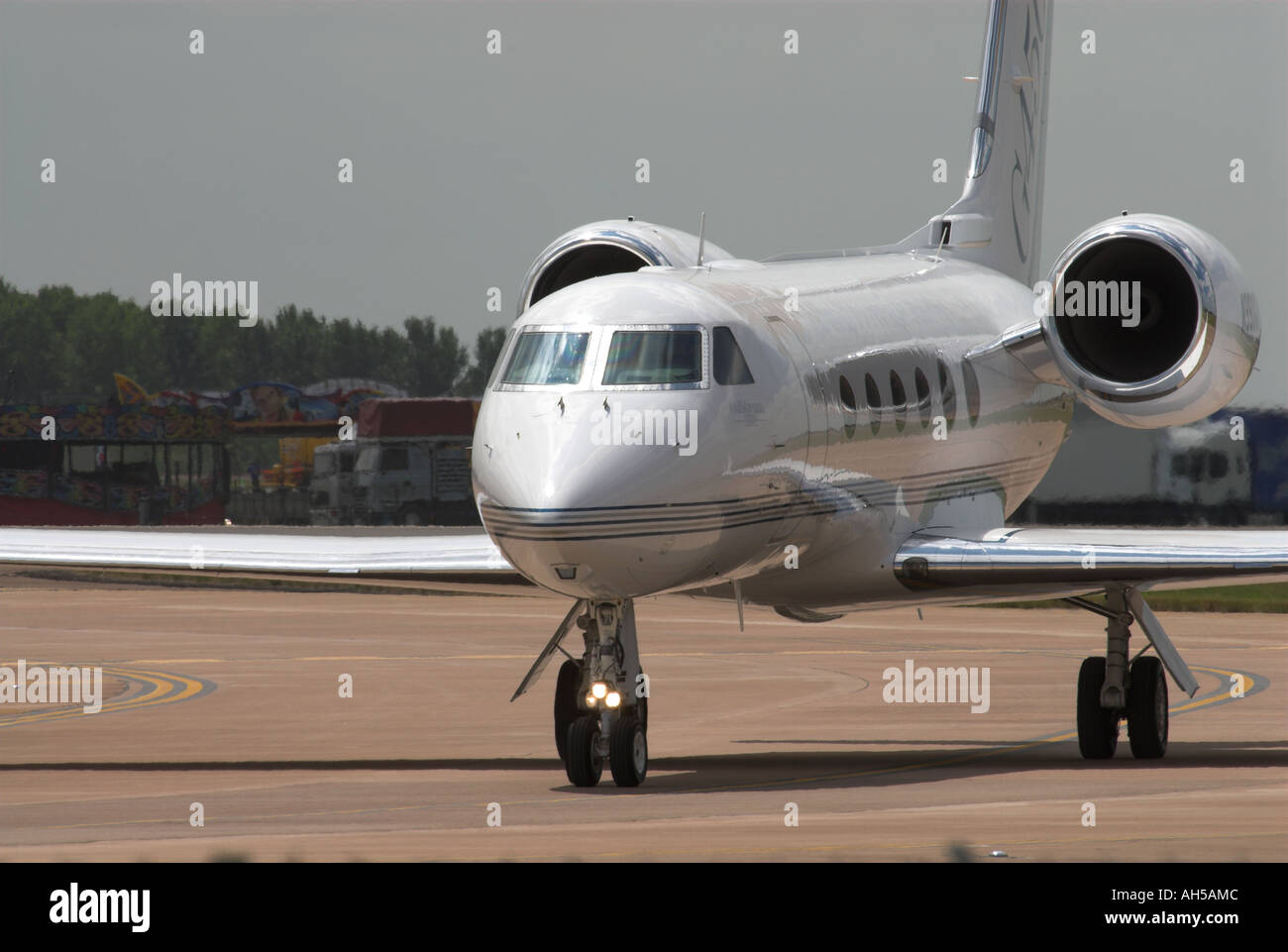 Grumman Gulfstream 450 Executive Jet a Fairford Inghilterra Foto Stock