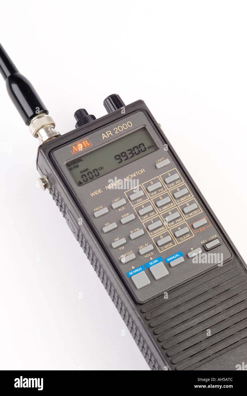 Uno scanner radio in grado di ricevere i segnali provenienti da una vasta  gamma di trasmissioni Foto stock - Alamy