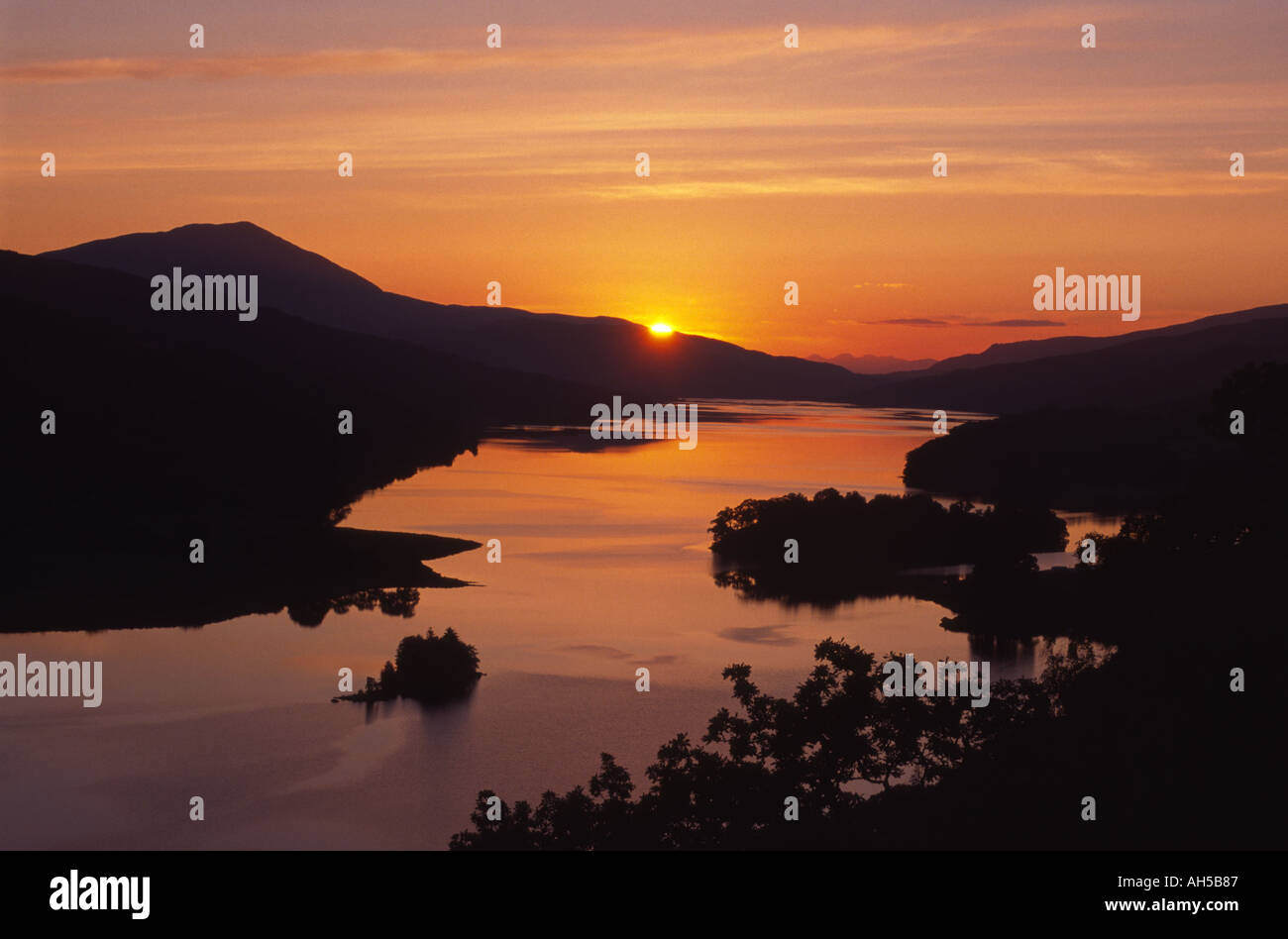 La Queens vista Loch Tummel Pitlochry Perthshire Perthshire Scozia GPL 1002 Foto Stock
