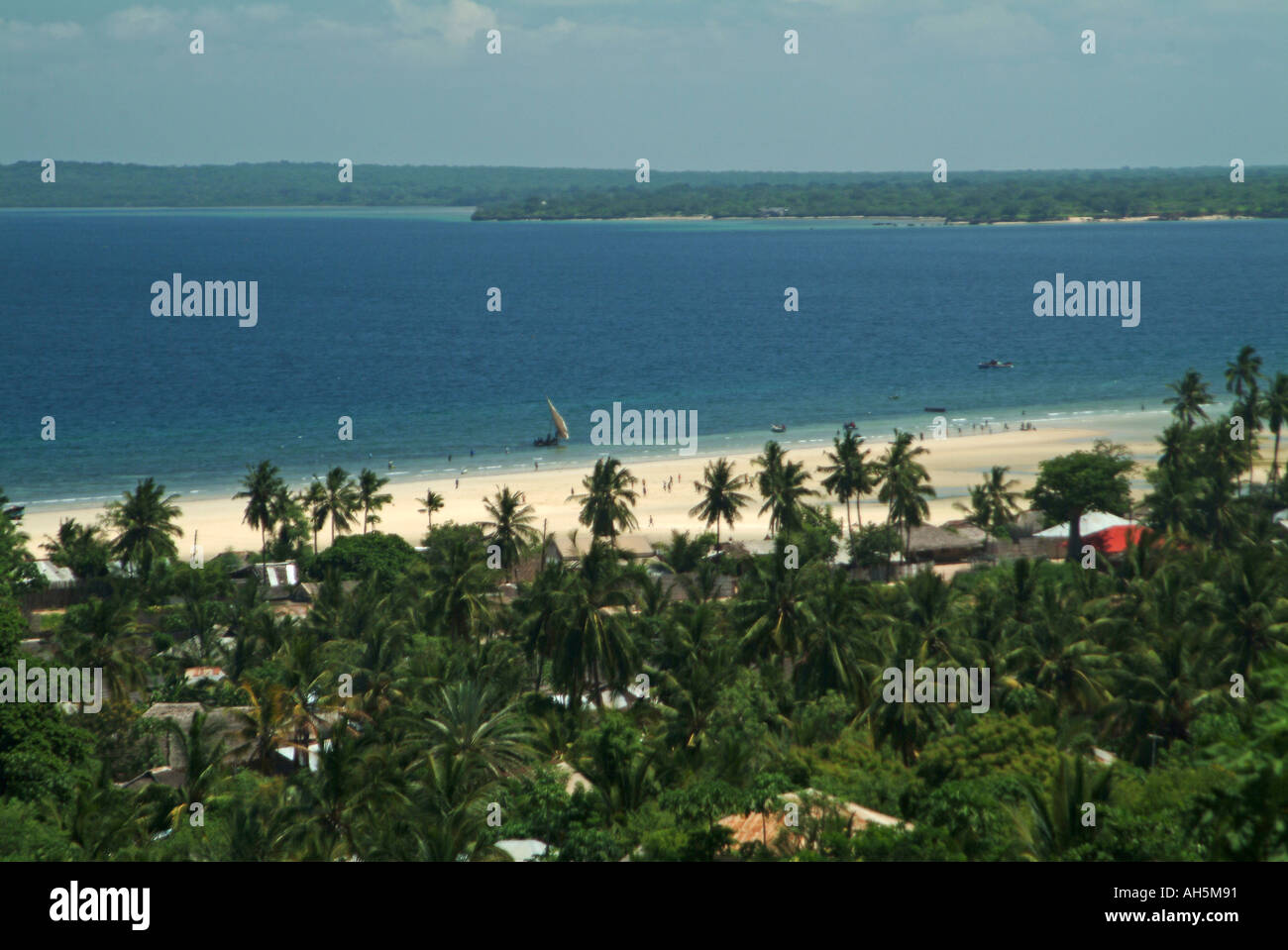 Una vista della baia di Pemba, Cabo Delgado Provincia, Mozambico, Africa Foto Stock