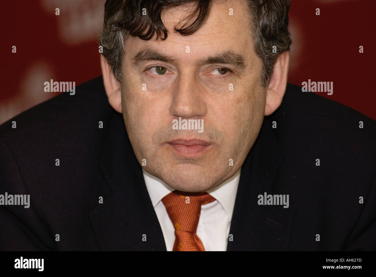 Gordon Brown nella foto mentre si visita South Wales UK Foto Stock