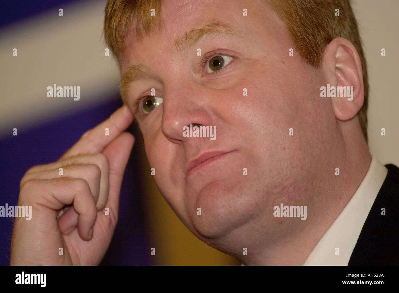 Uomo politico britannico Charles Kennedy MP nella foto mentre il leader del Partito europeo dei liberali democratici Foto Stock