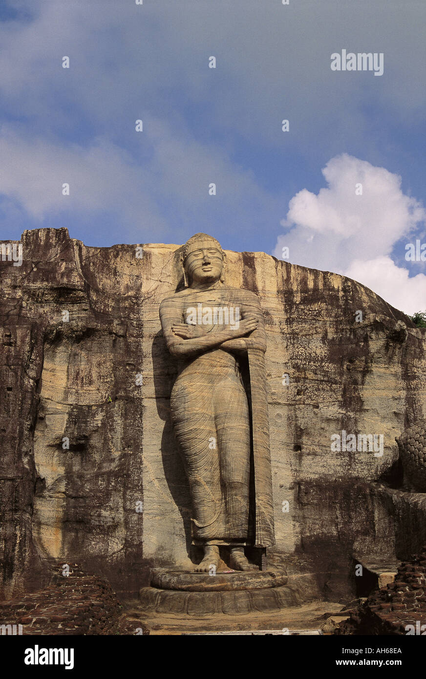 La statua di Budda statua a Polonnaruwa Foto Stock