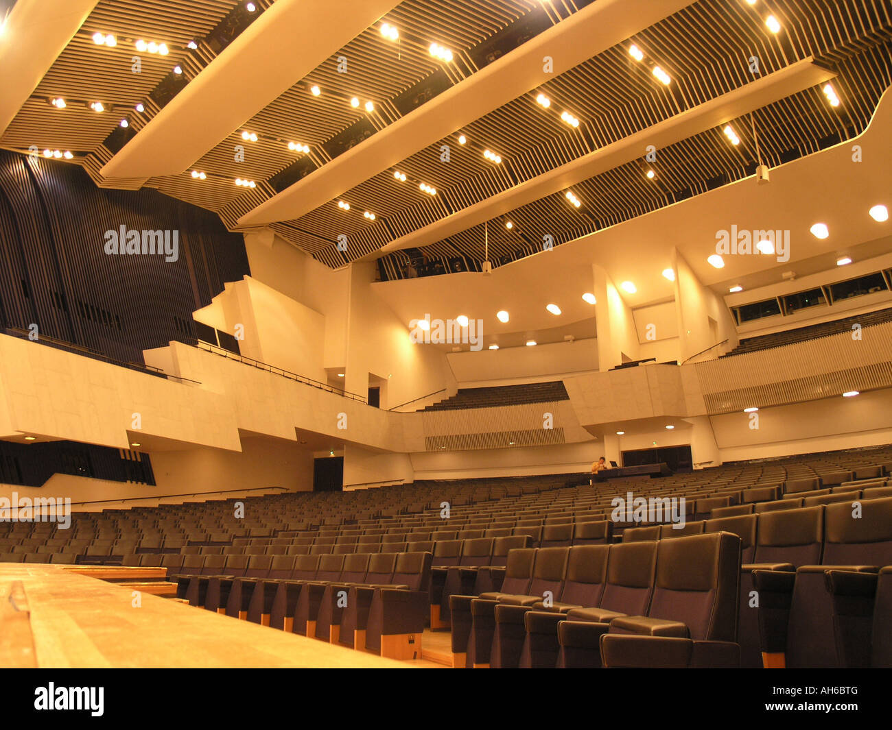 Finlandia hall 'Finlandiatalo' concert hall interno dell'architetto Alvar Aalto Helsinki Finlandia Foto Stock
