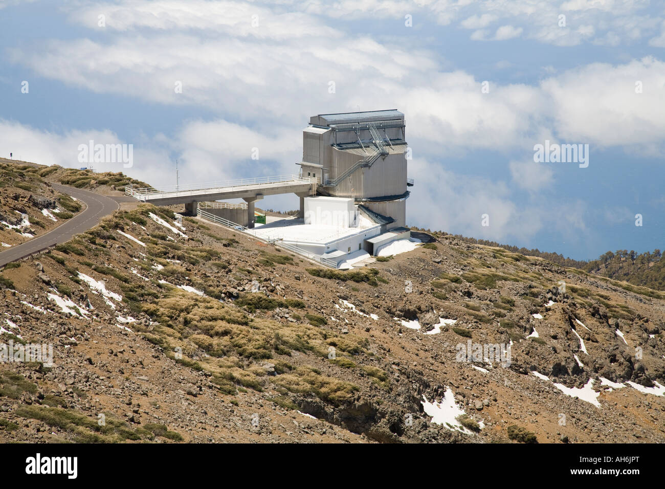 Il telescopio di Galileo enclosure, Osservatorio di Roque de los Muchachos, La Palma Isole Canarie Foto Stock