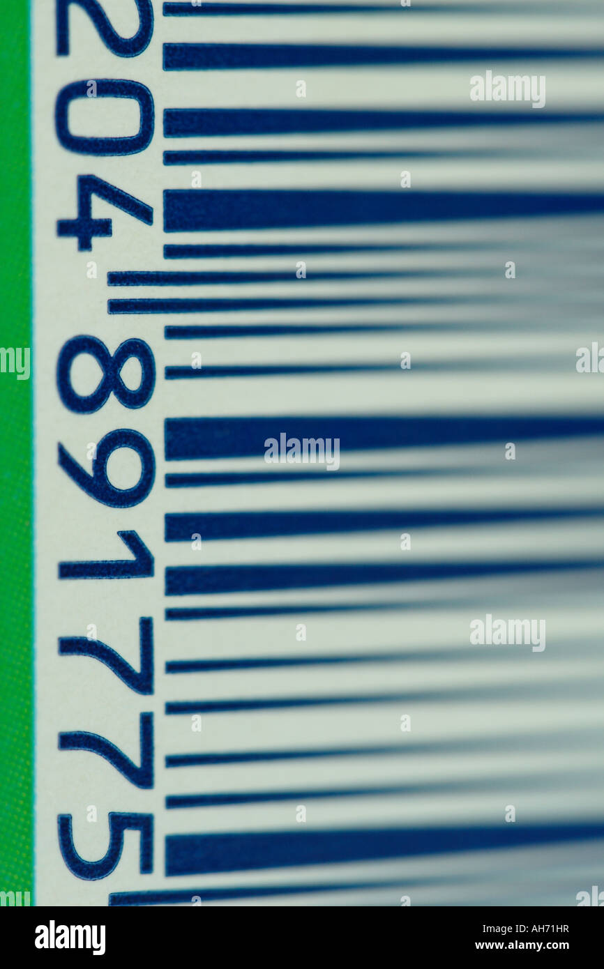 Il codice a barre del numero di identificazione prodotto pattern Foto Stock