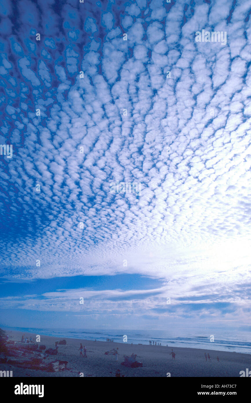 Stratocumulus nuvole sopra la costa del Pacifico in Oregon Foto Stock