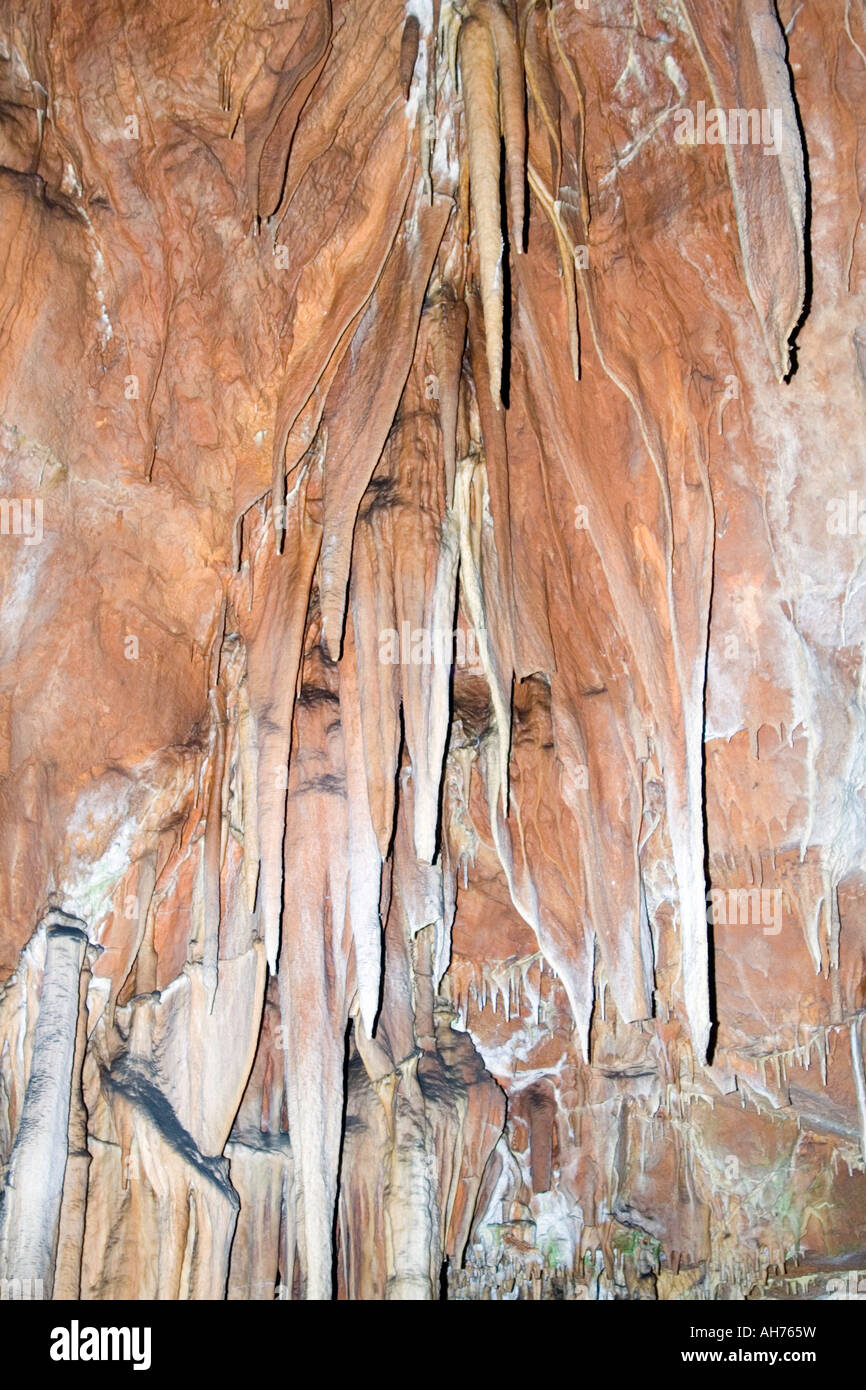 Il paleolitico Bacho Kiro grotta nei pressi di Dryanovo in Bulgaria Foto Stock