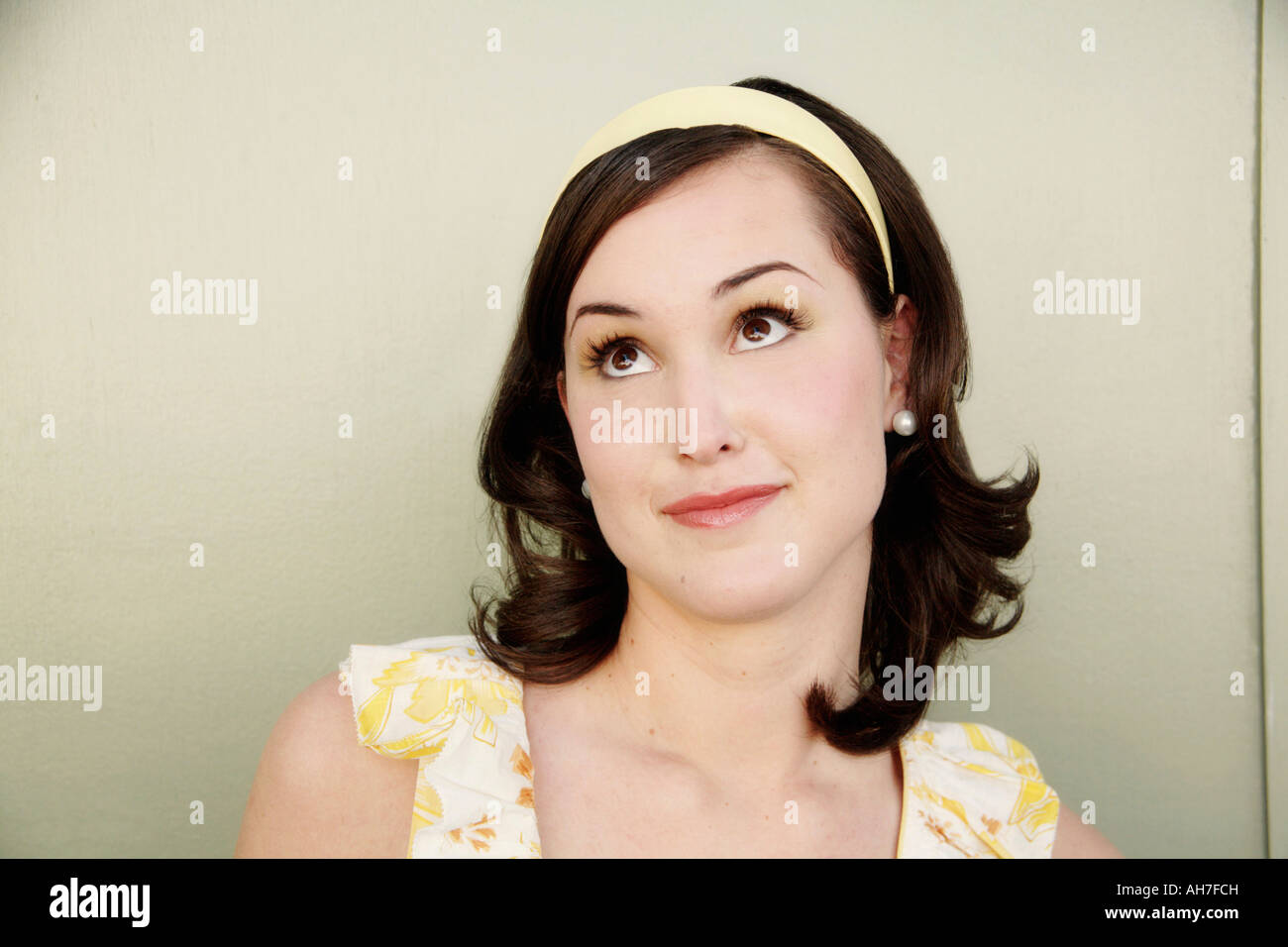 Close-up di una giovane donna Foto Stock